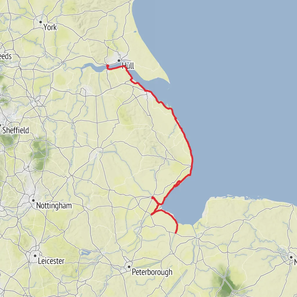King Charles III England Coast Path - Lincolnshire Coast mobile static map