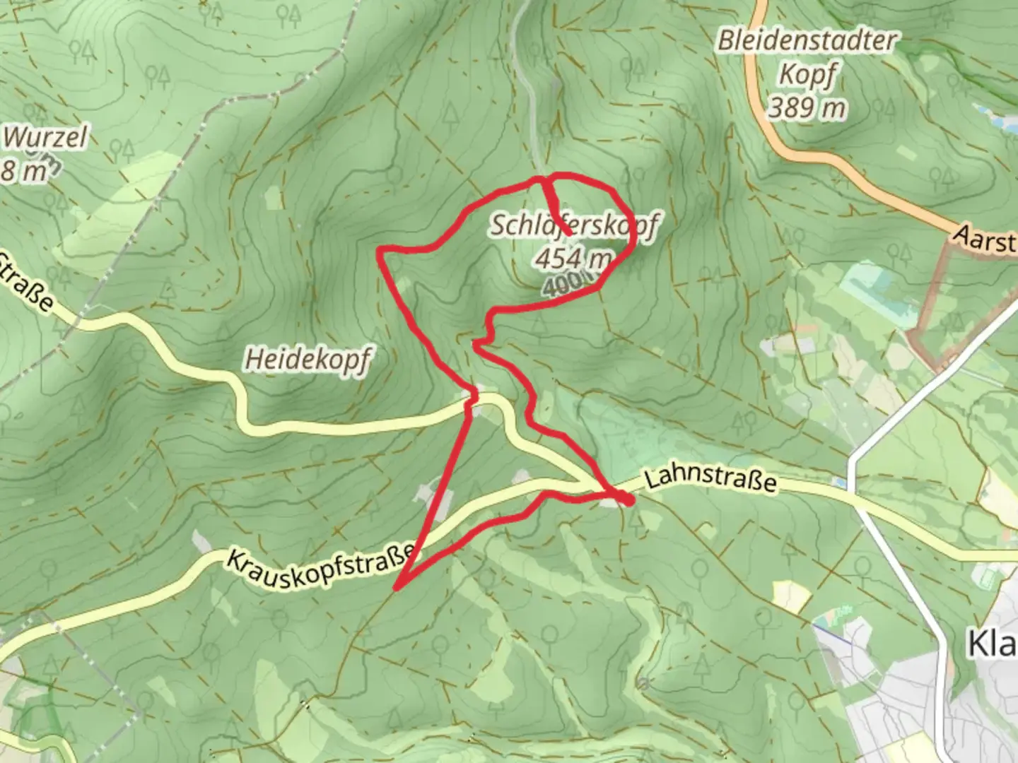 An image depicting the trail Schwarze Flagge and Niederwalluf and its surrounding area.