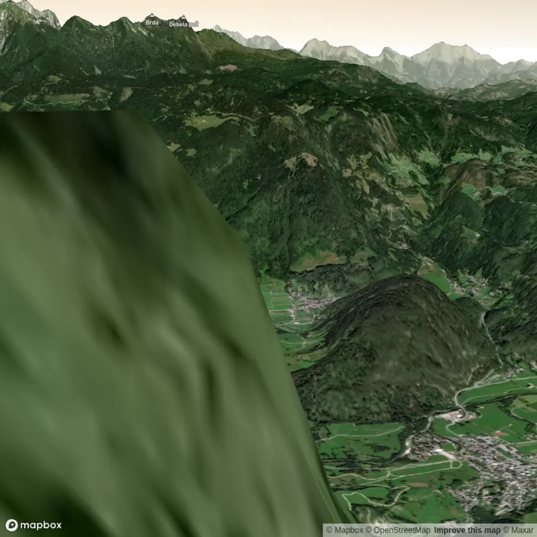 An image depicting the trail Izvir Bohinjske Bistrice - Upper Limits UK and its surrounding area.