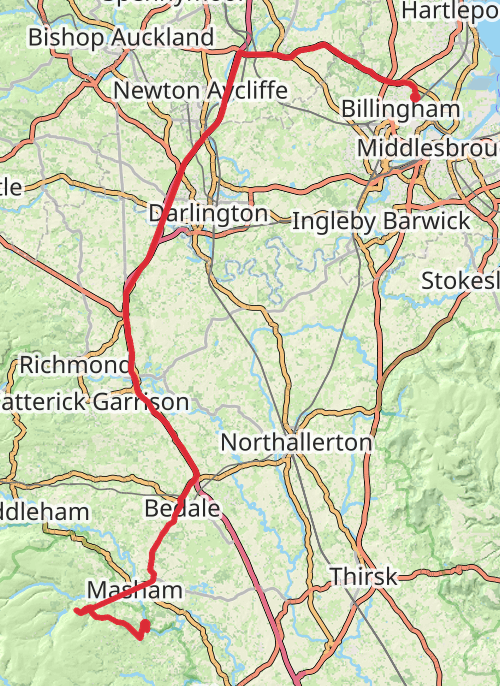 Harrogate Hiking mobile static map