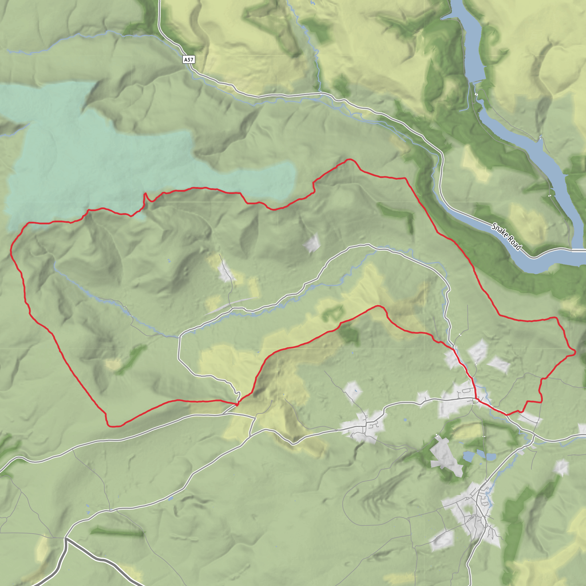 Edale Skyline from Hope mobile static map
