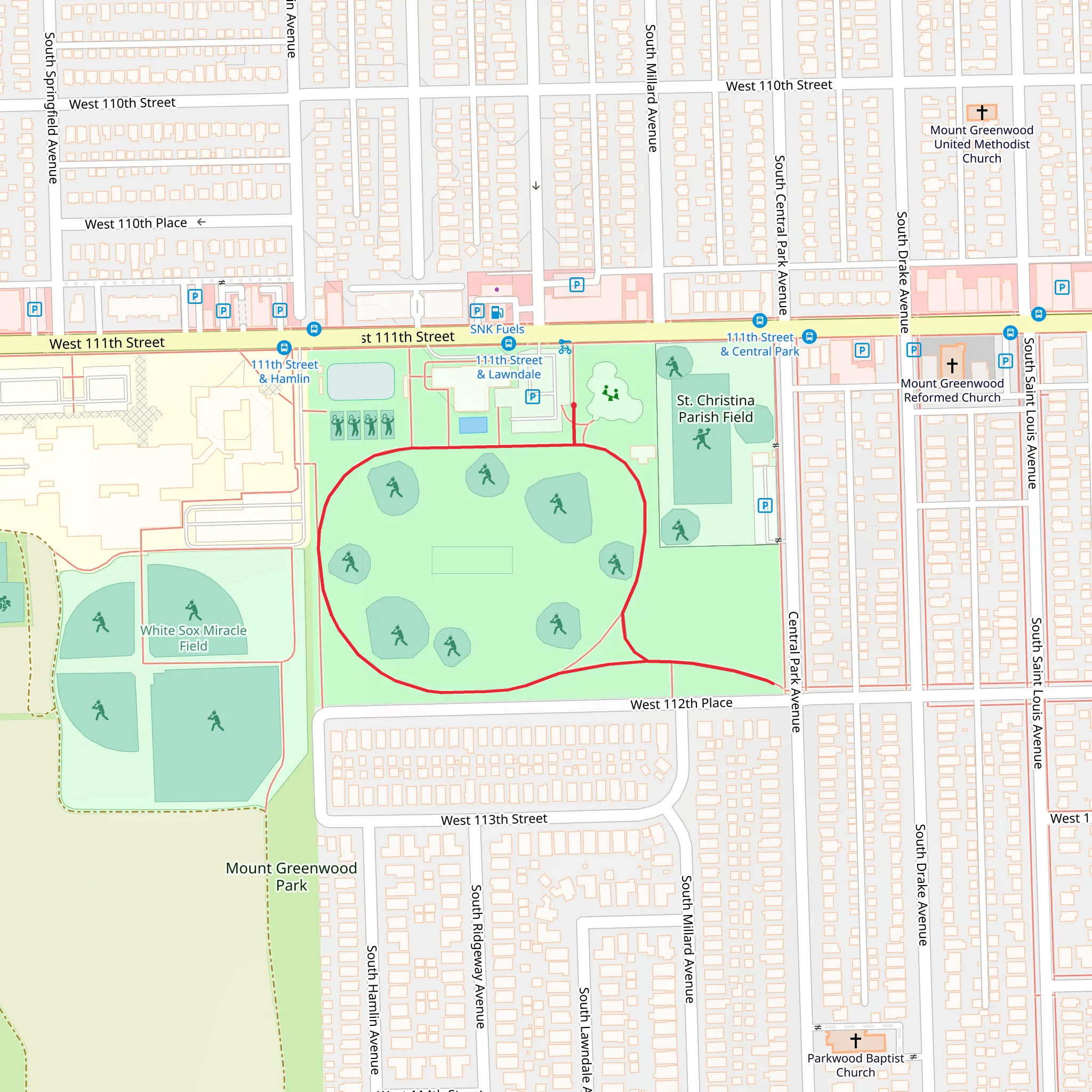 St Christina Parish Field Loop mobile static map