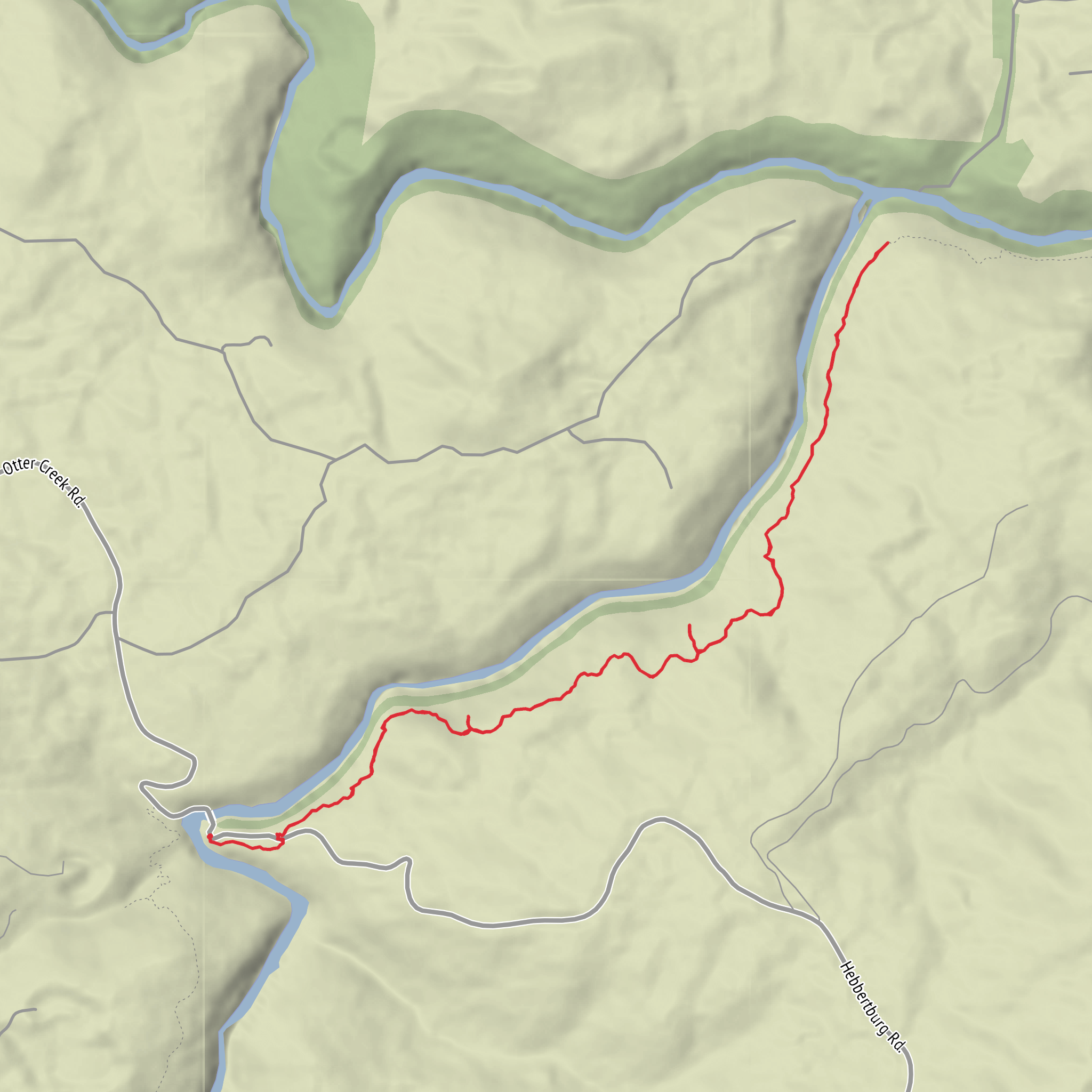 Morgan's Overlook and Blueberry Overlook via Cumberland Trail mobile static map