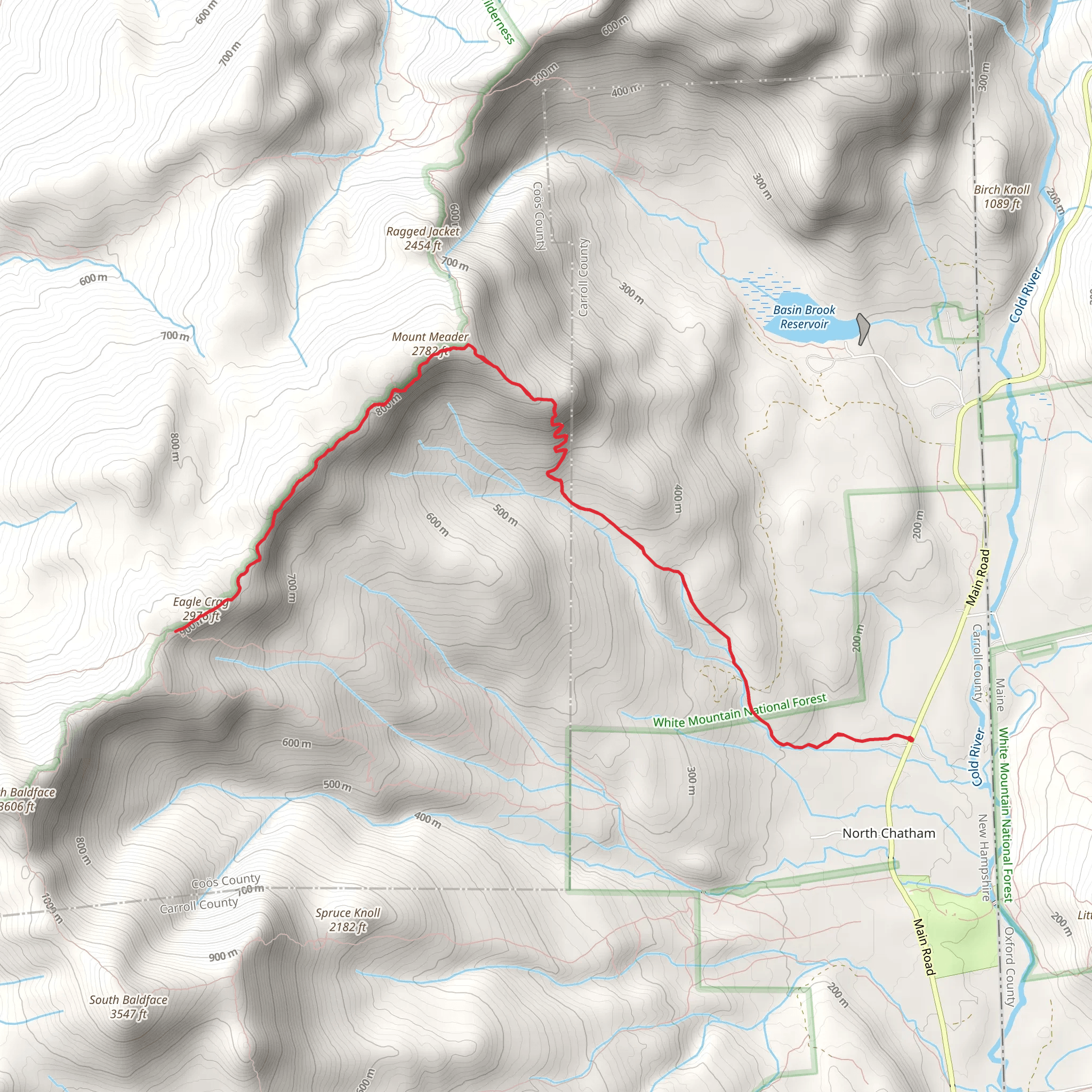 Meader Ridge Trail via Mount Meader Trail mobile static map