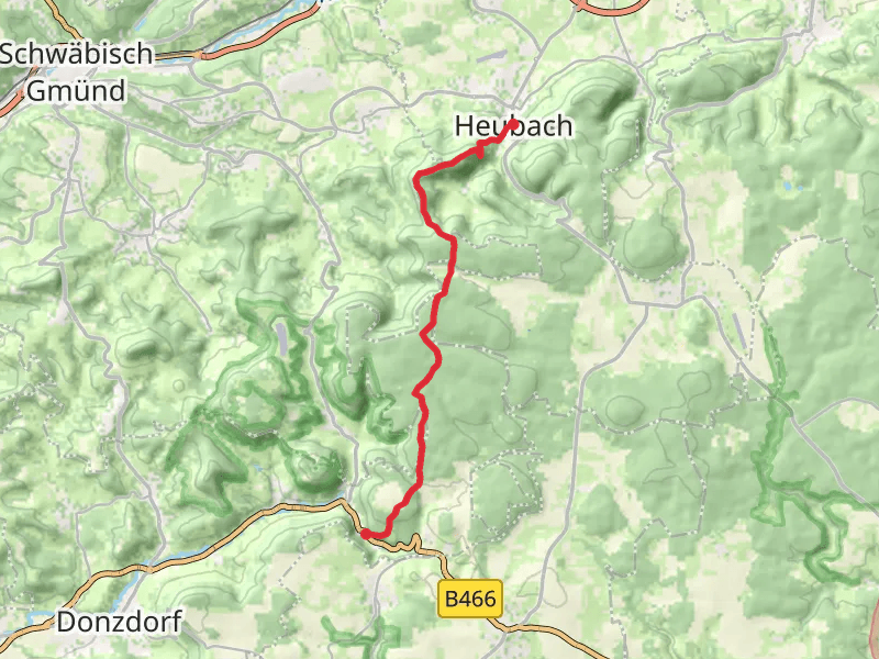 Heubach to Weißenstein Walk via Bargauer Kreuz