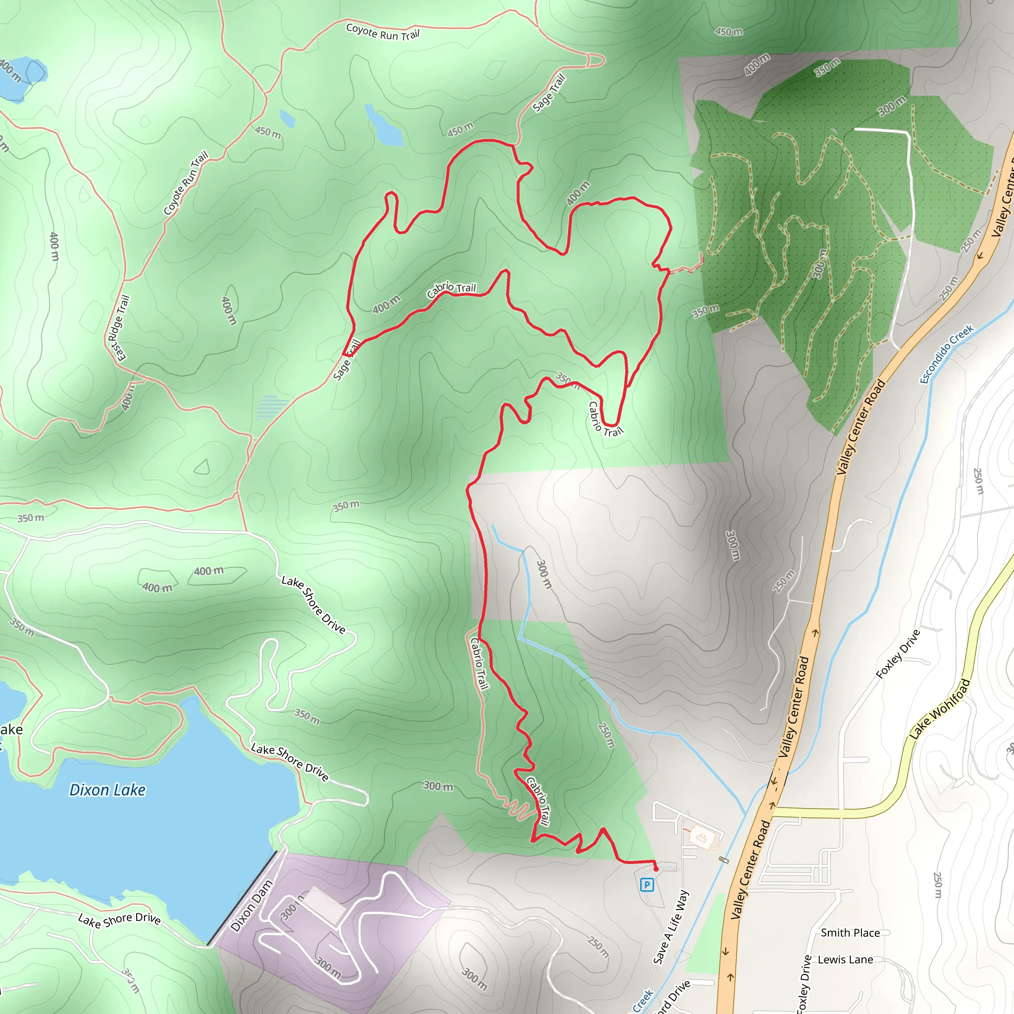 Cabrio Loop Trail mobile static map