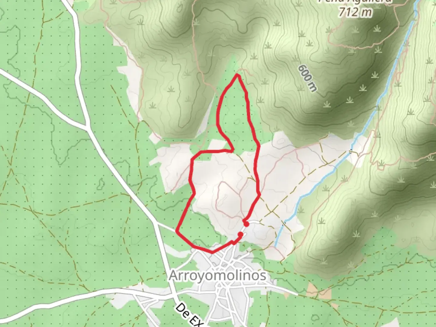 An image depicting the trail Little Finger Stone Route SL CC 8 and its surrounding area.