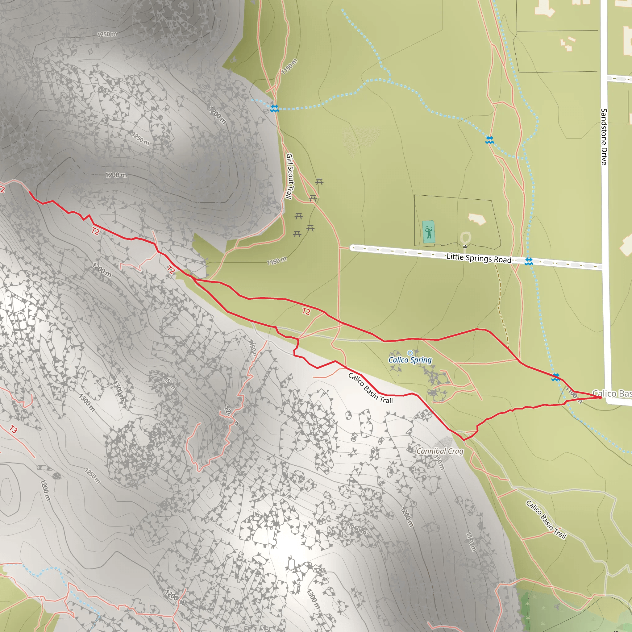 Guardian Angel and Calico Spring mobile static map
