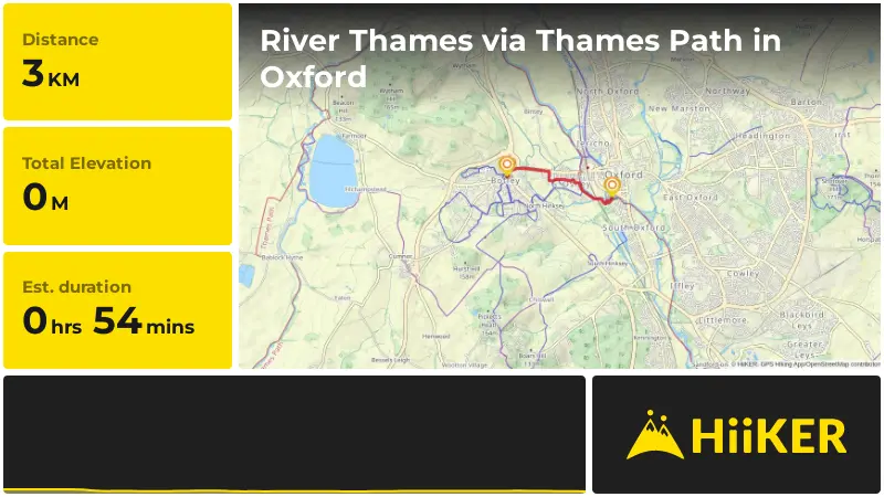 | River Thames via Thames Path in Oxford