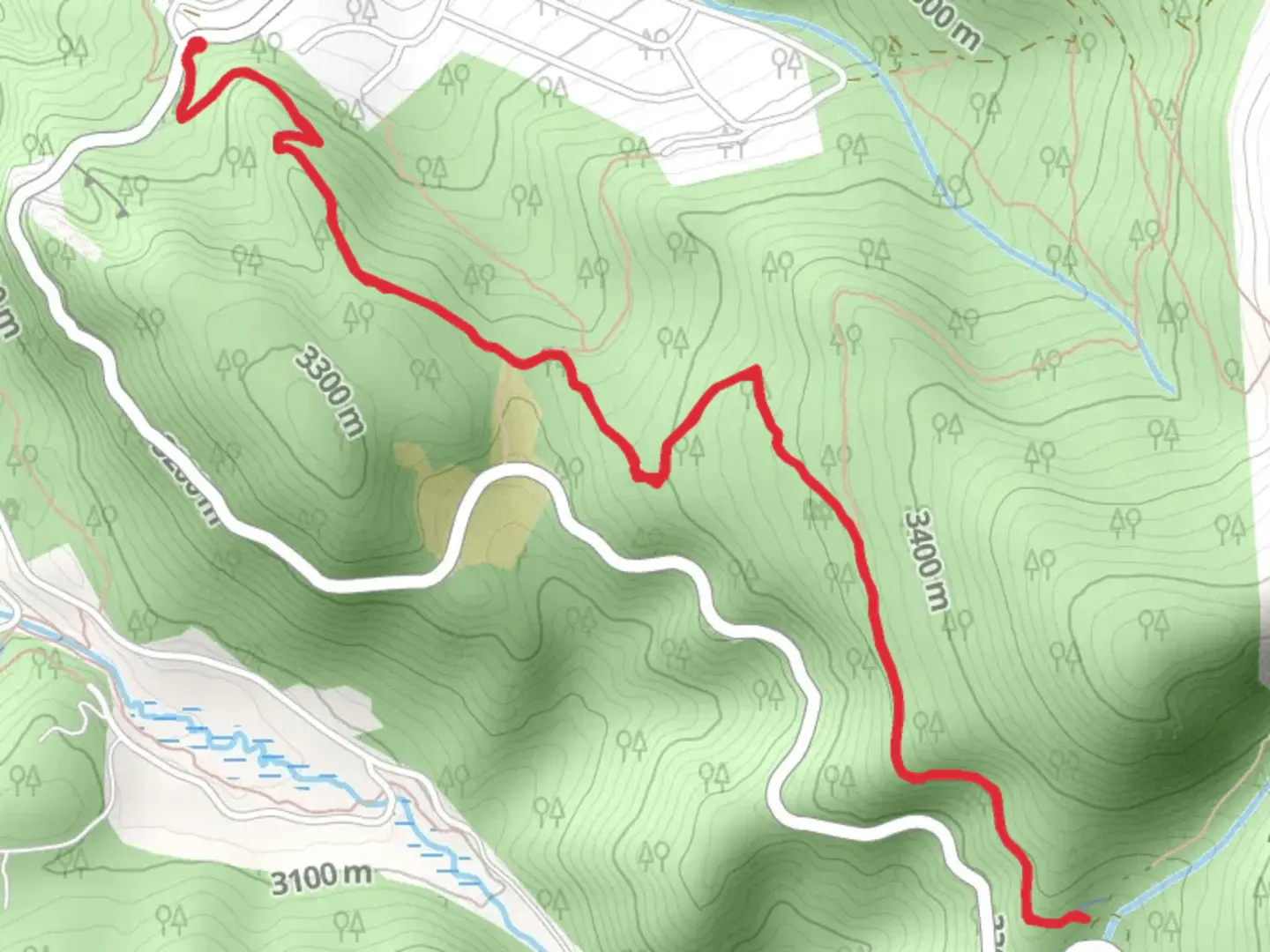 An image depicting the trail Baker's Tank Trail and its surrounding area.
