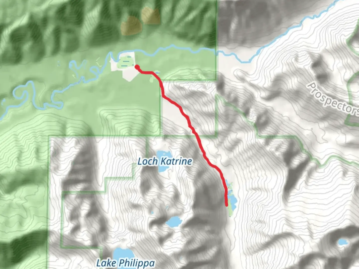 An image depicting the trail Sunday Lake Trail and its surrounding area.