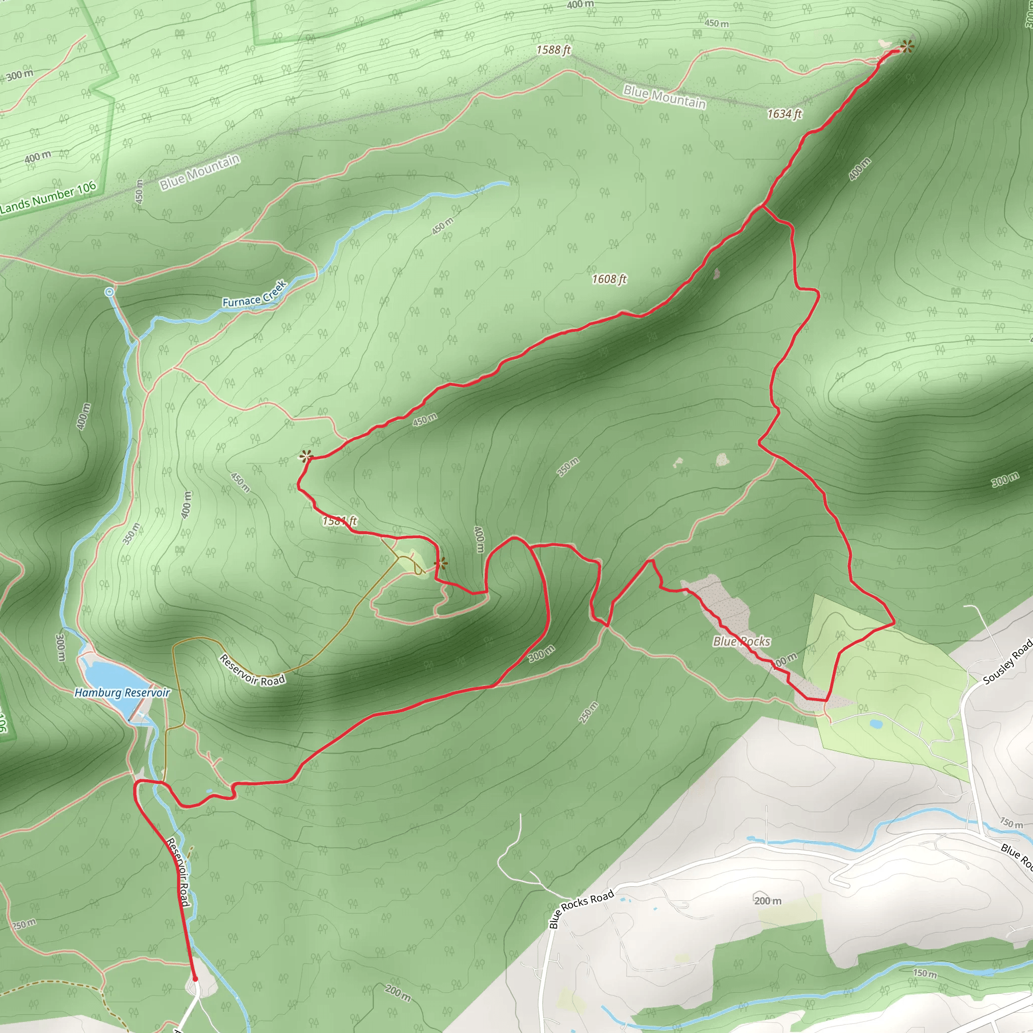 Pulpit Rock and The Pinnacle Summit Loop Trail mobile static map