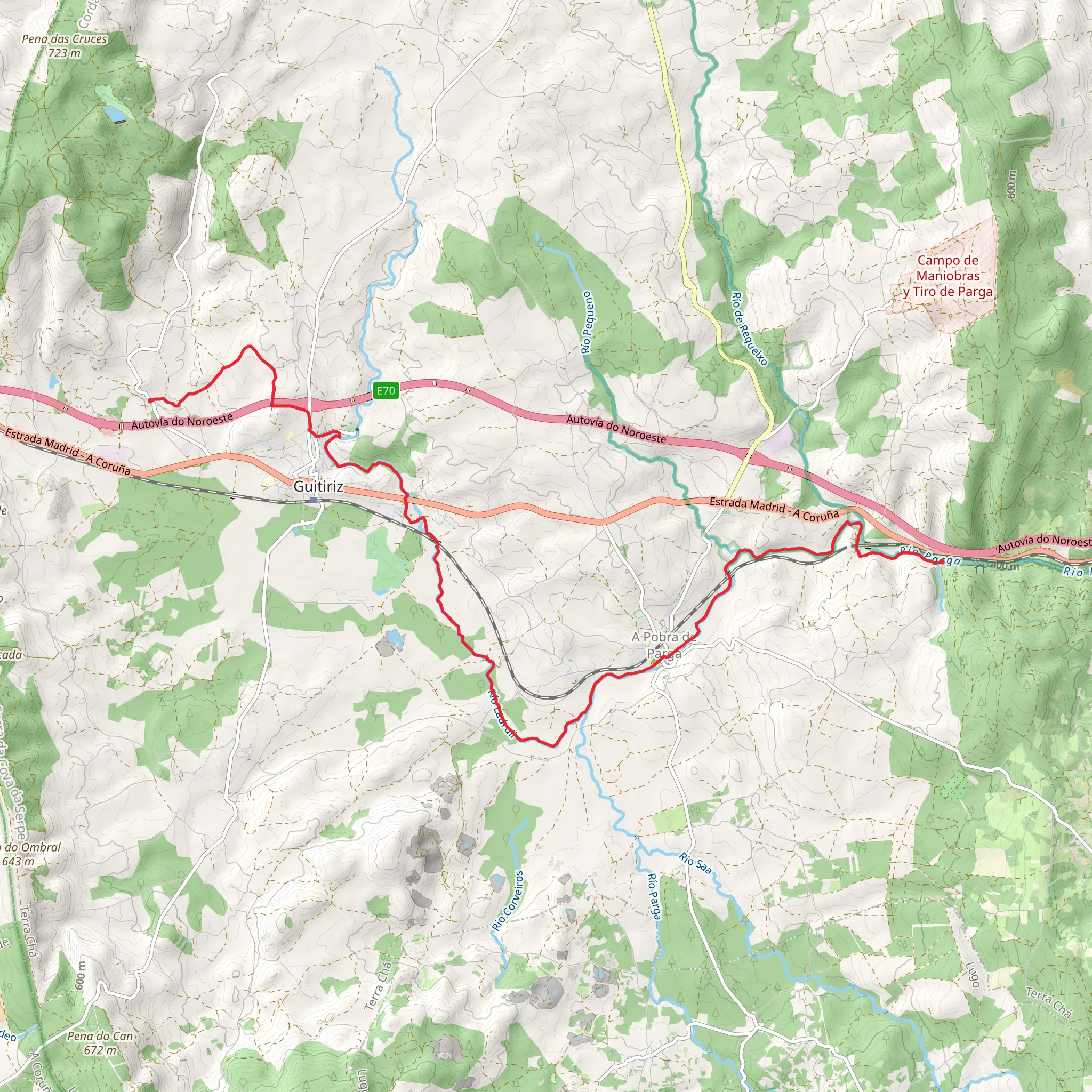 Ruta da Auga de Guitiriz PR G 99 mobile static map