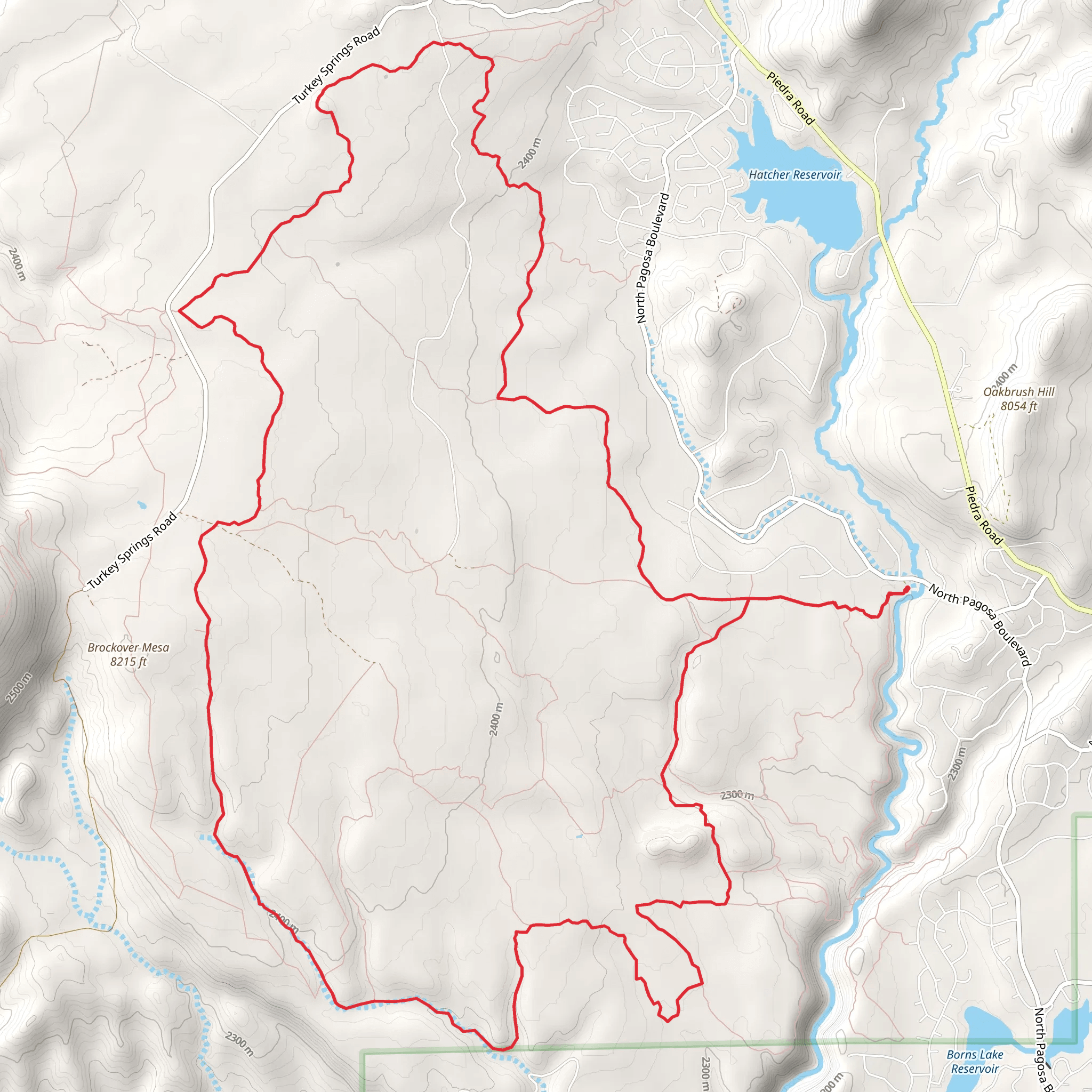 Upper Rim Trail, Catamount and Gopher Loop mobile static map
