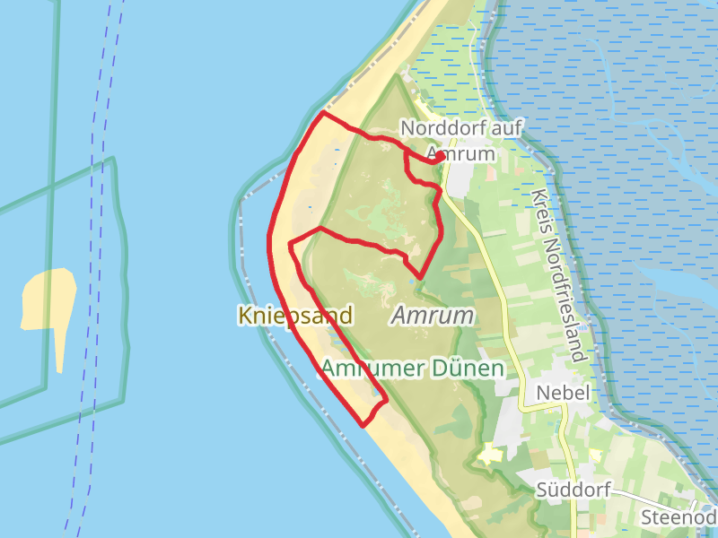 NSG Amrumer and Kniepsand Loop via Quermarkenfeuer