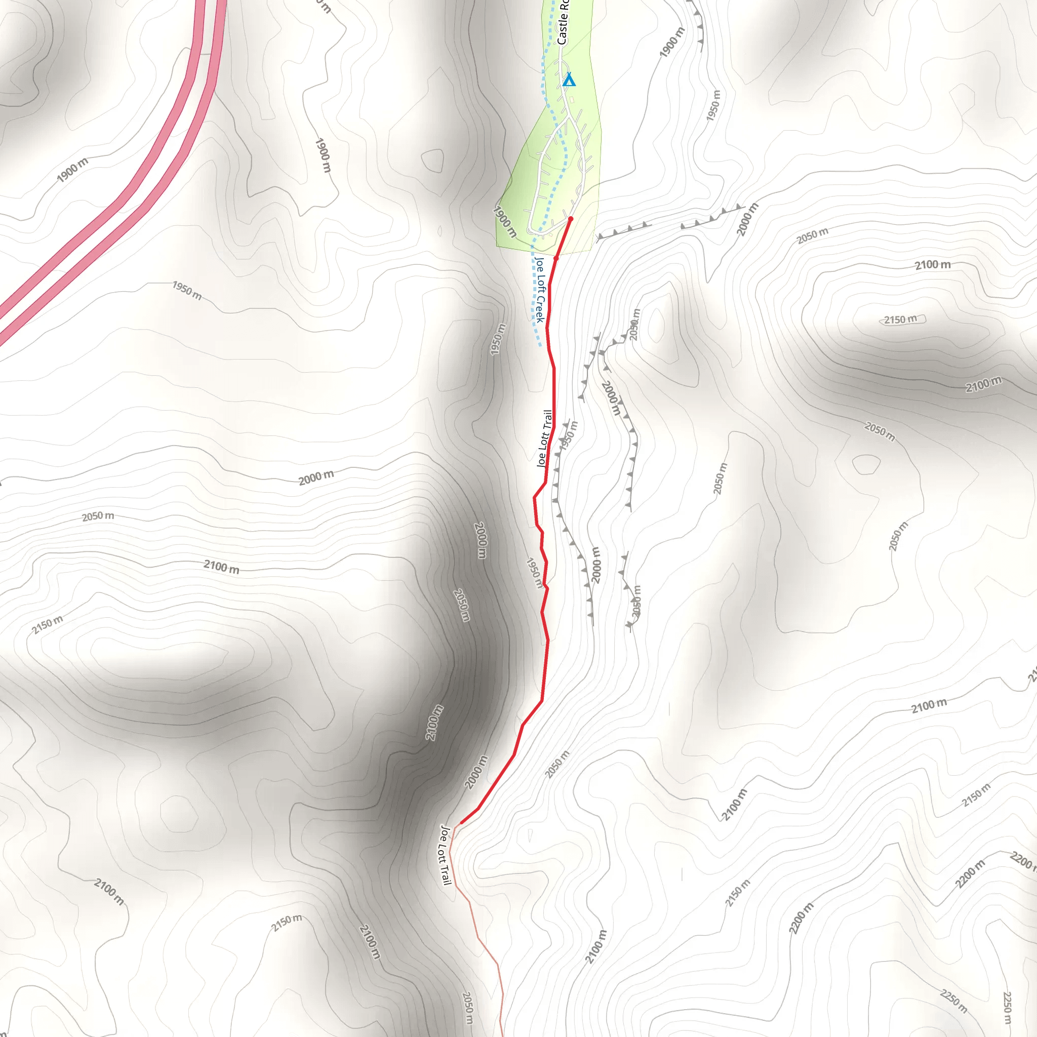 Joe Lott Trail mobile static map