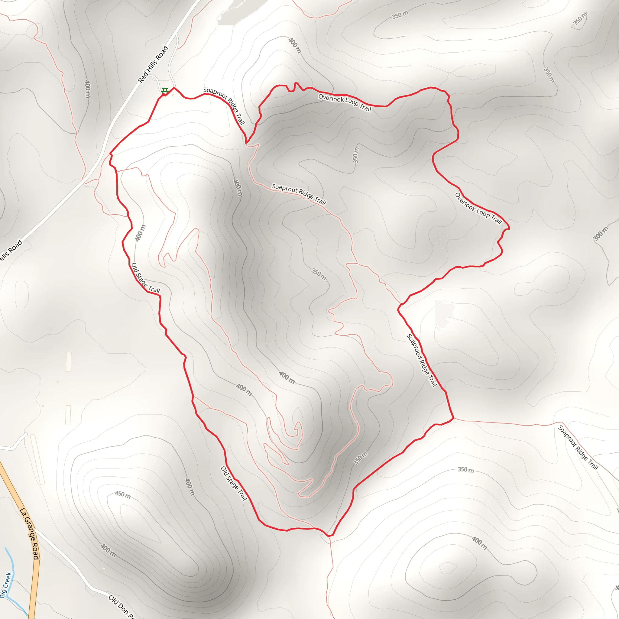 Soaproot Ridge - Old Stage - Overlook Loop Trail mobile static map