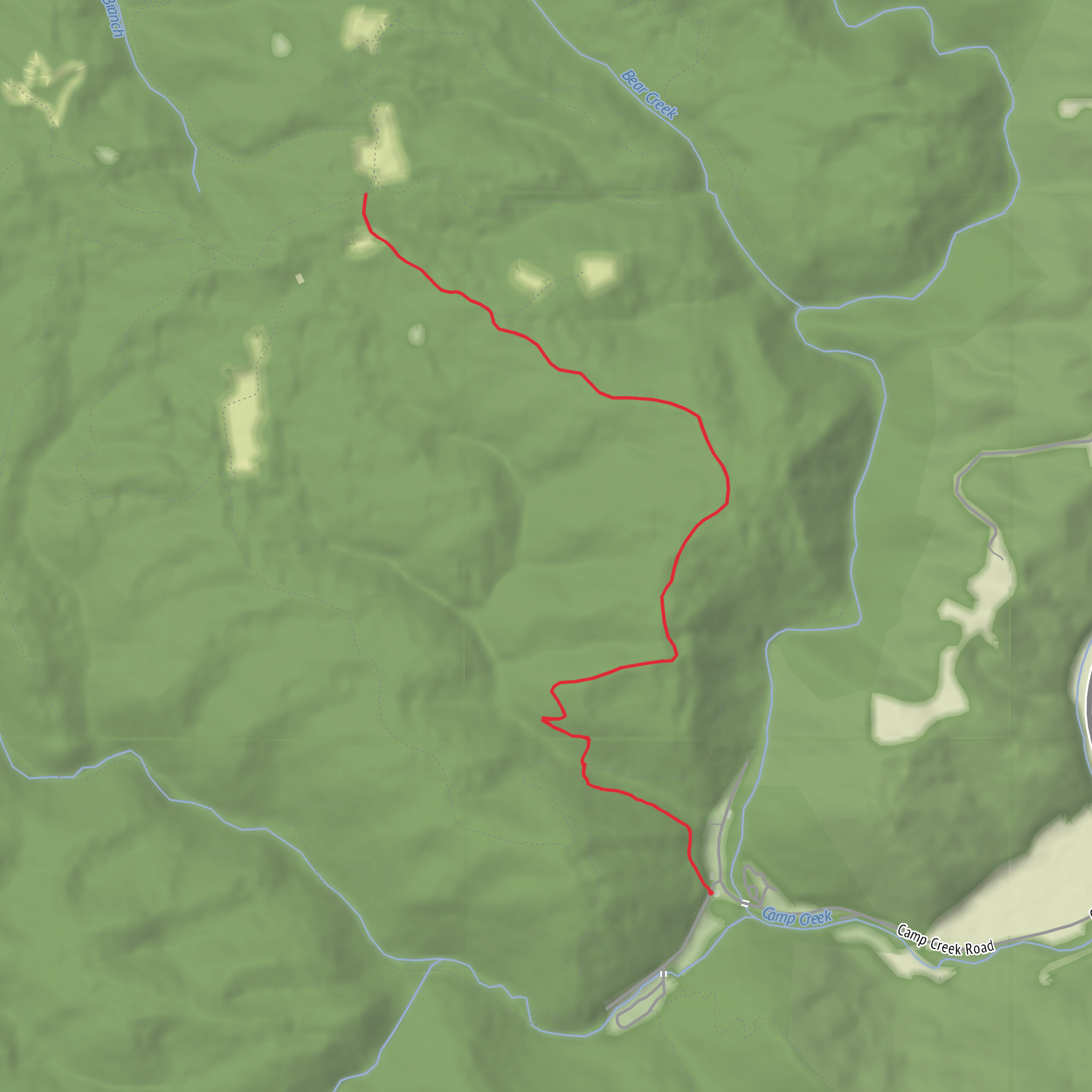 Blue Jay Ridge Trail mobile static map