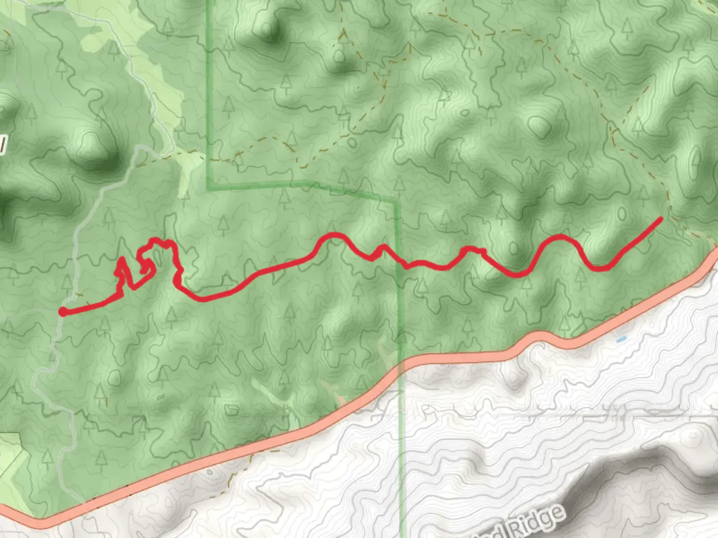 An image depicting the trail Blm - Sausage Link Out and Back and its surrounding area.