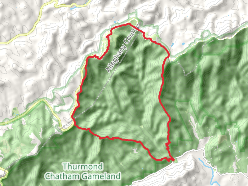 Cedar Ridge, Bluff Mountain, Flat Rock Knob and Bell Knob Loop Trail