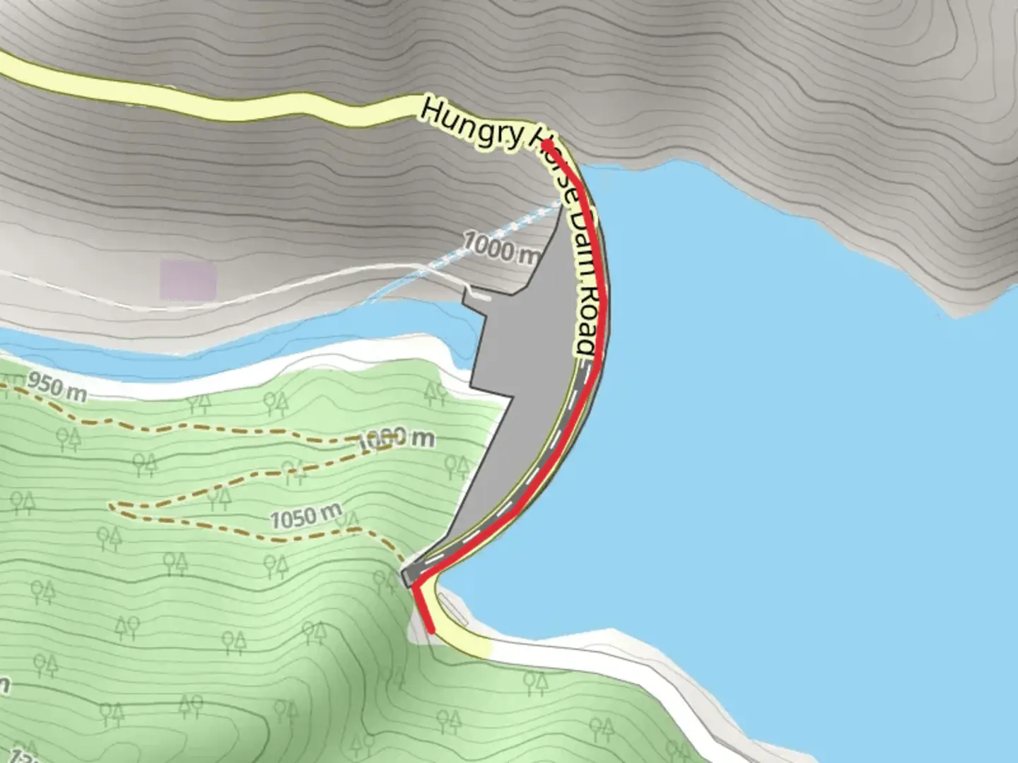 An image depicting the trail Hungry Horse Reservoir and South Fork Flathead River Walk and its surrounding area.