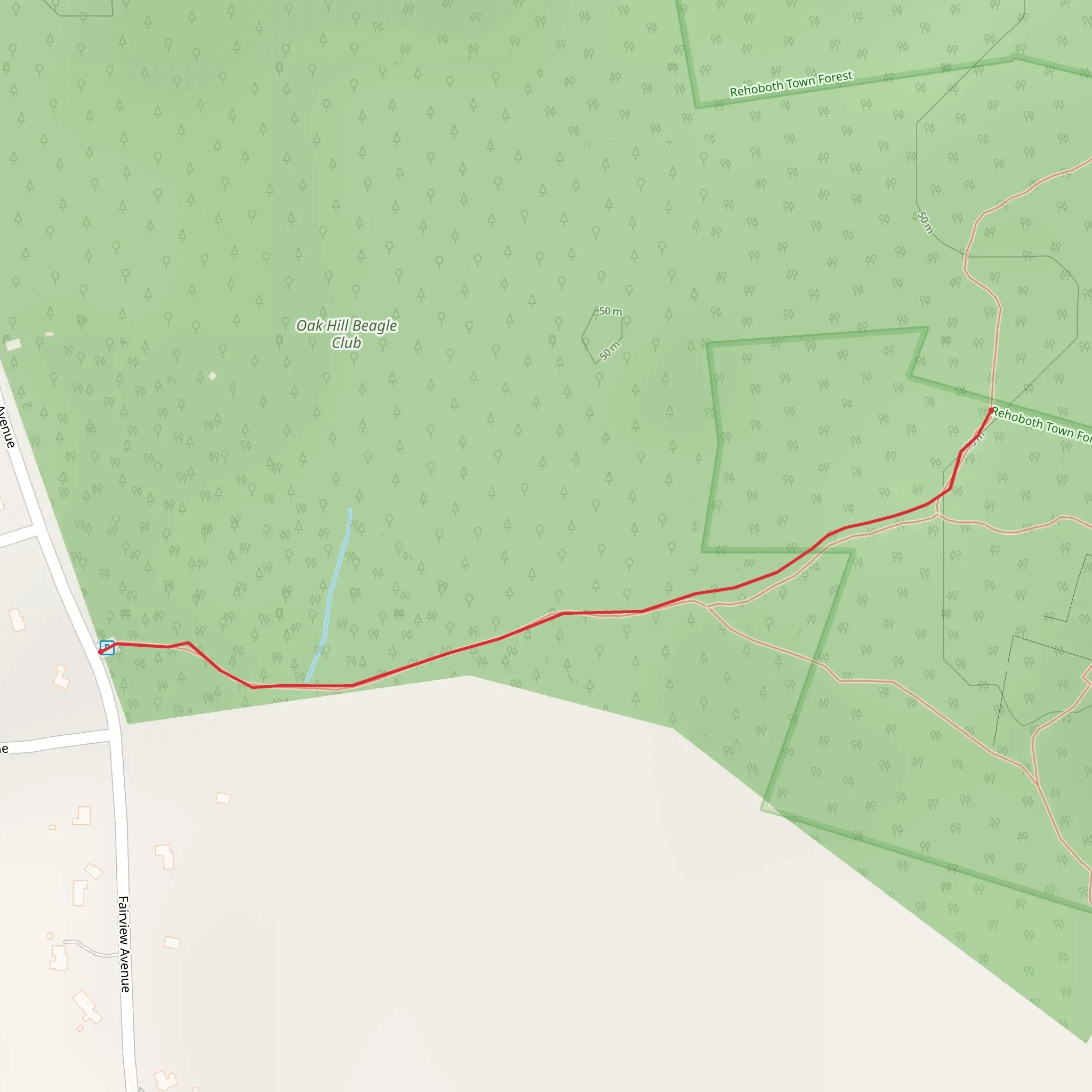 Oak Hill Beagle Club Trail mobile static map