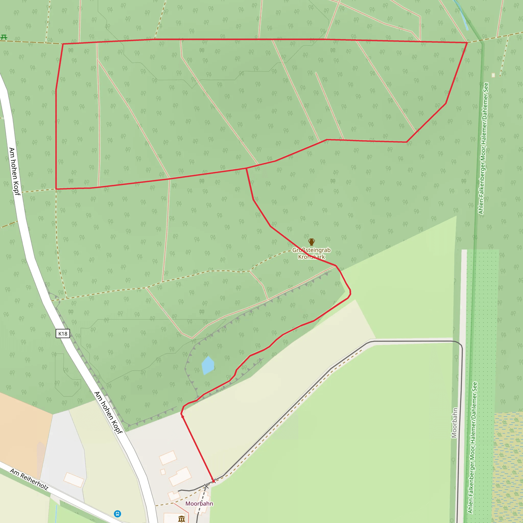 Grosssteingrab Kronskark Loop mobile static map