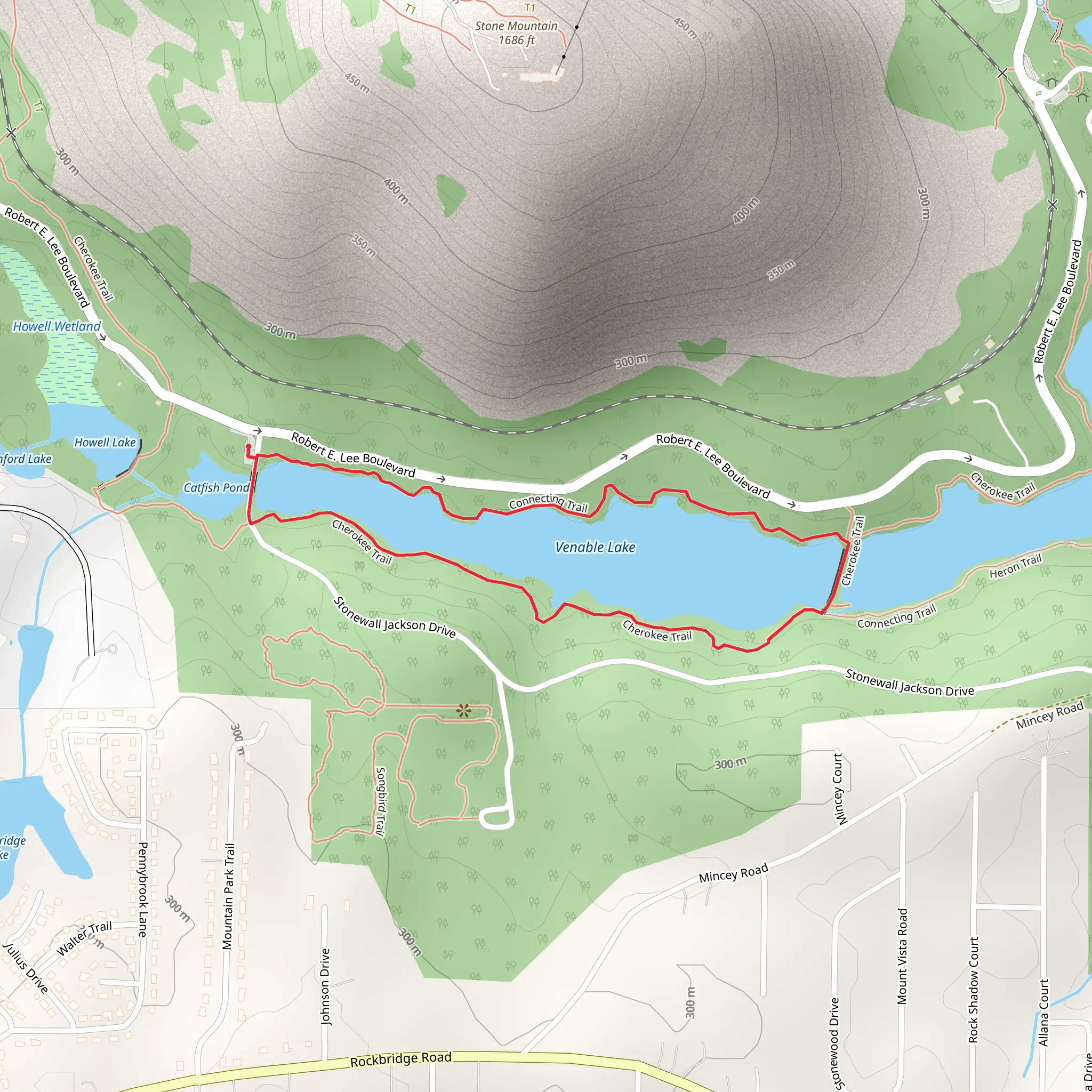Venable Lake Loop mobile static map