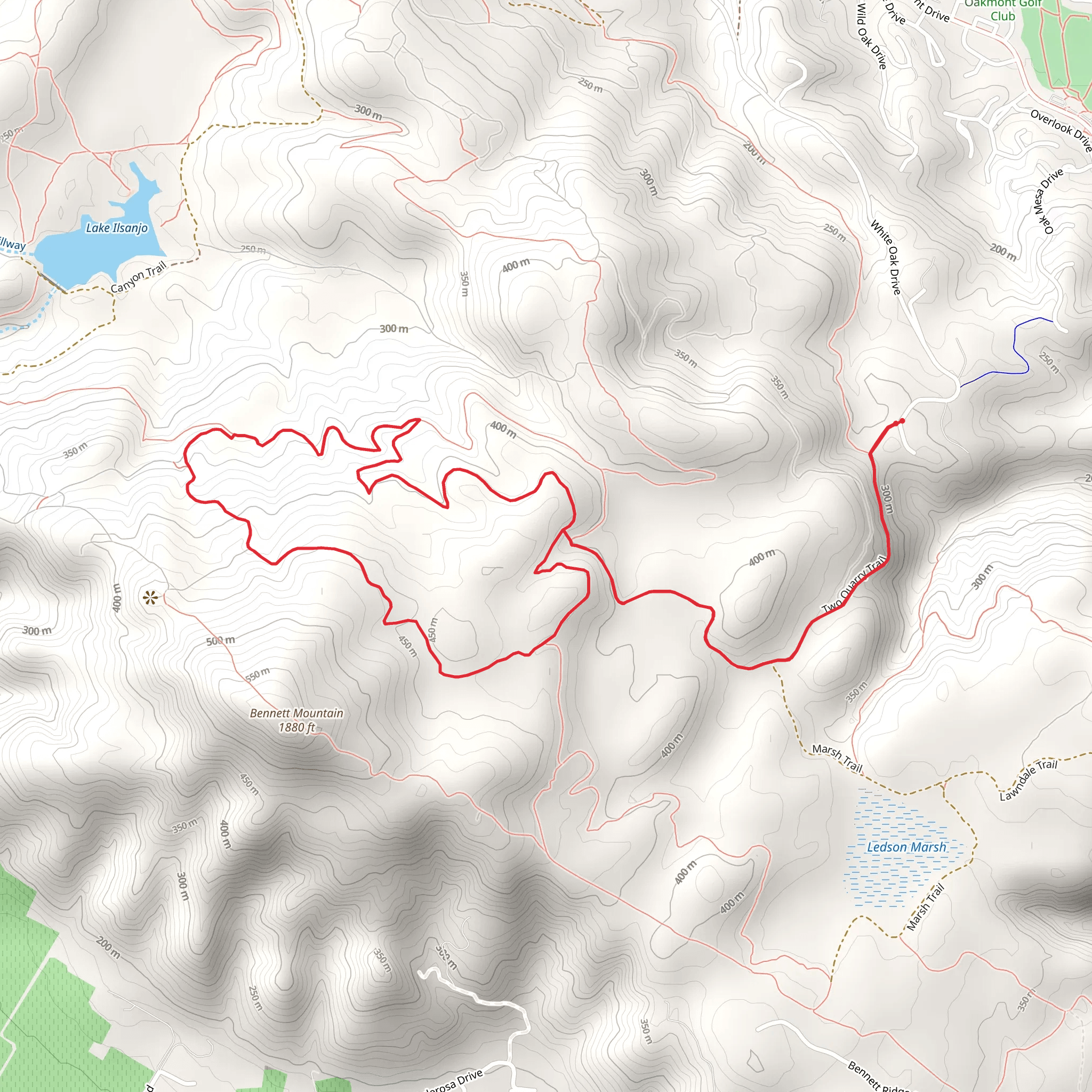 Blowin Trees, Ridge Trail and Marsh Loop Trail mobile static map