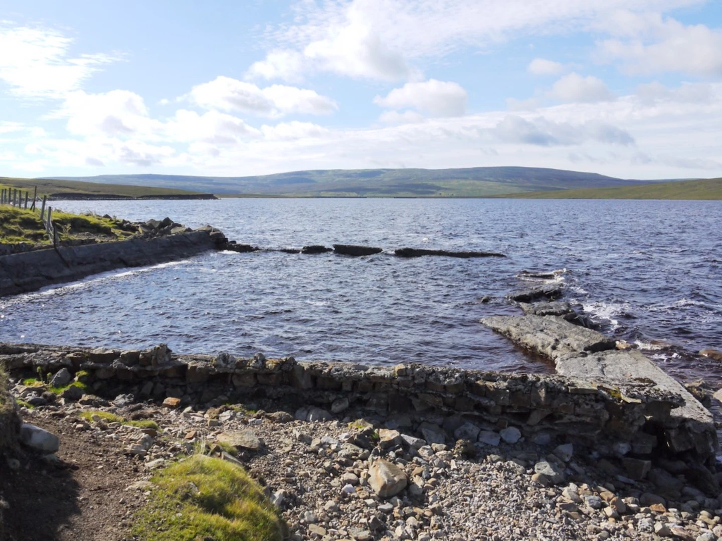 An image depicting the trail Cow Green Reservoir Walk and its surrounding area.