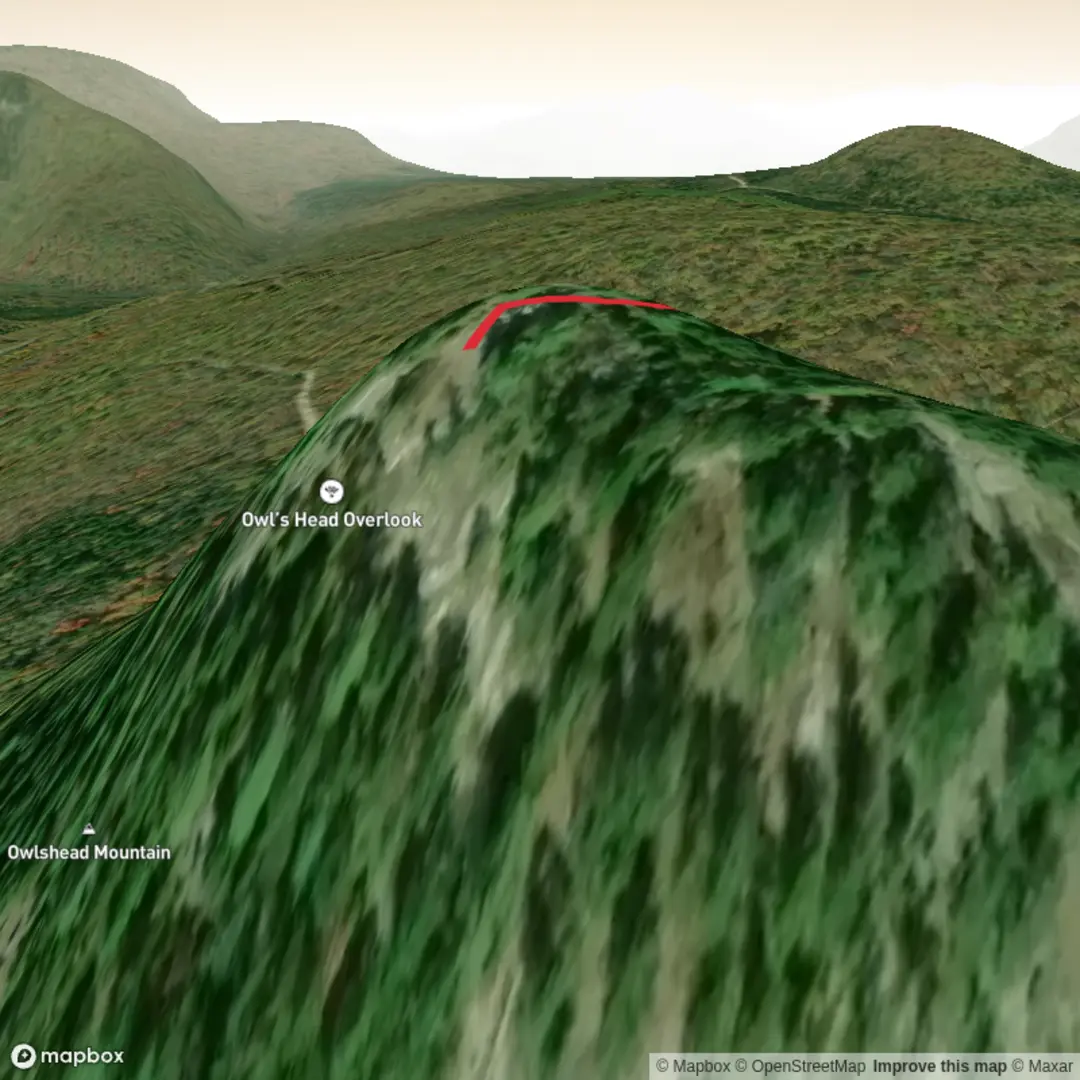 An image depicting the trail Owl's Head Trail and its surrounding area.