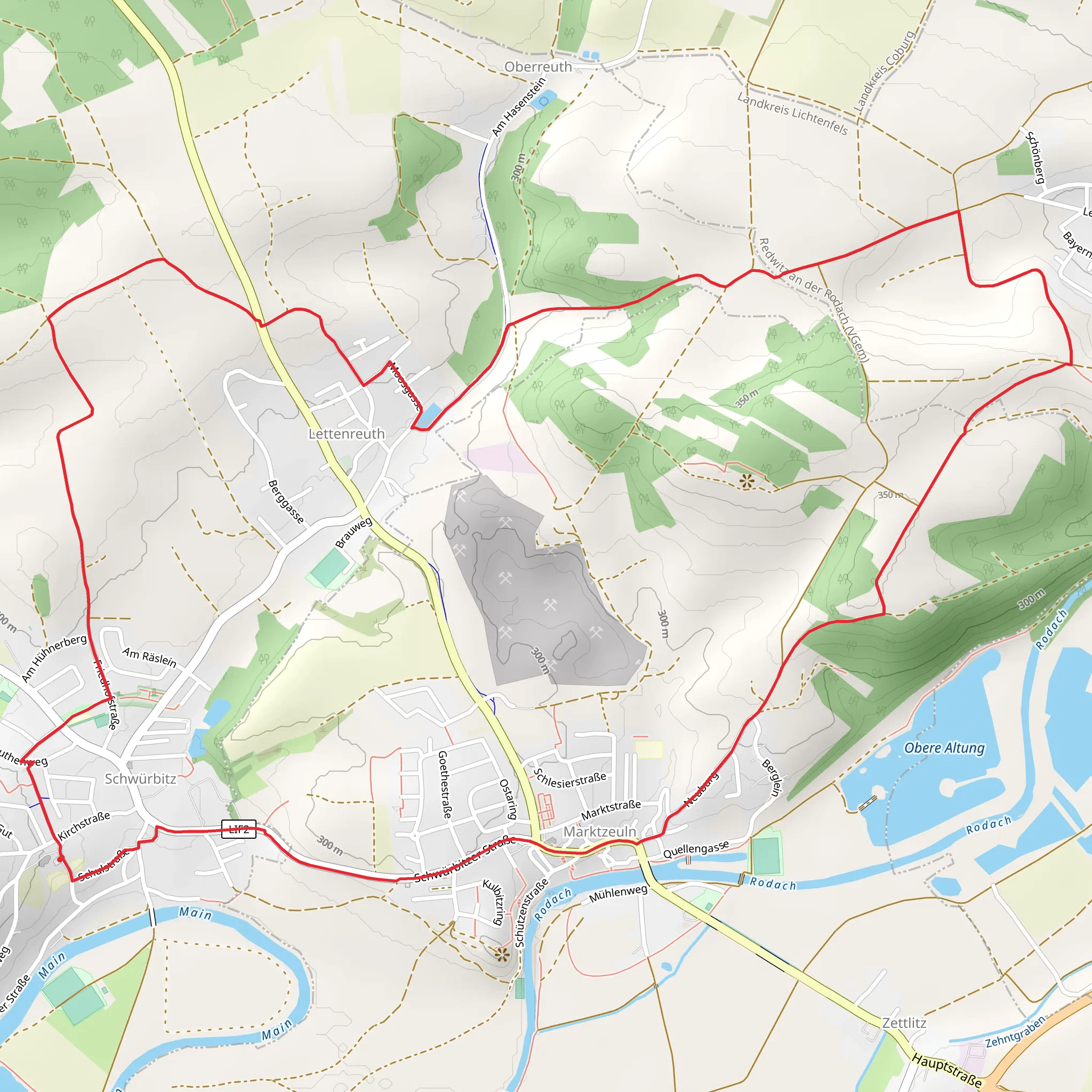 Spitzberg Rundweg mobile static map