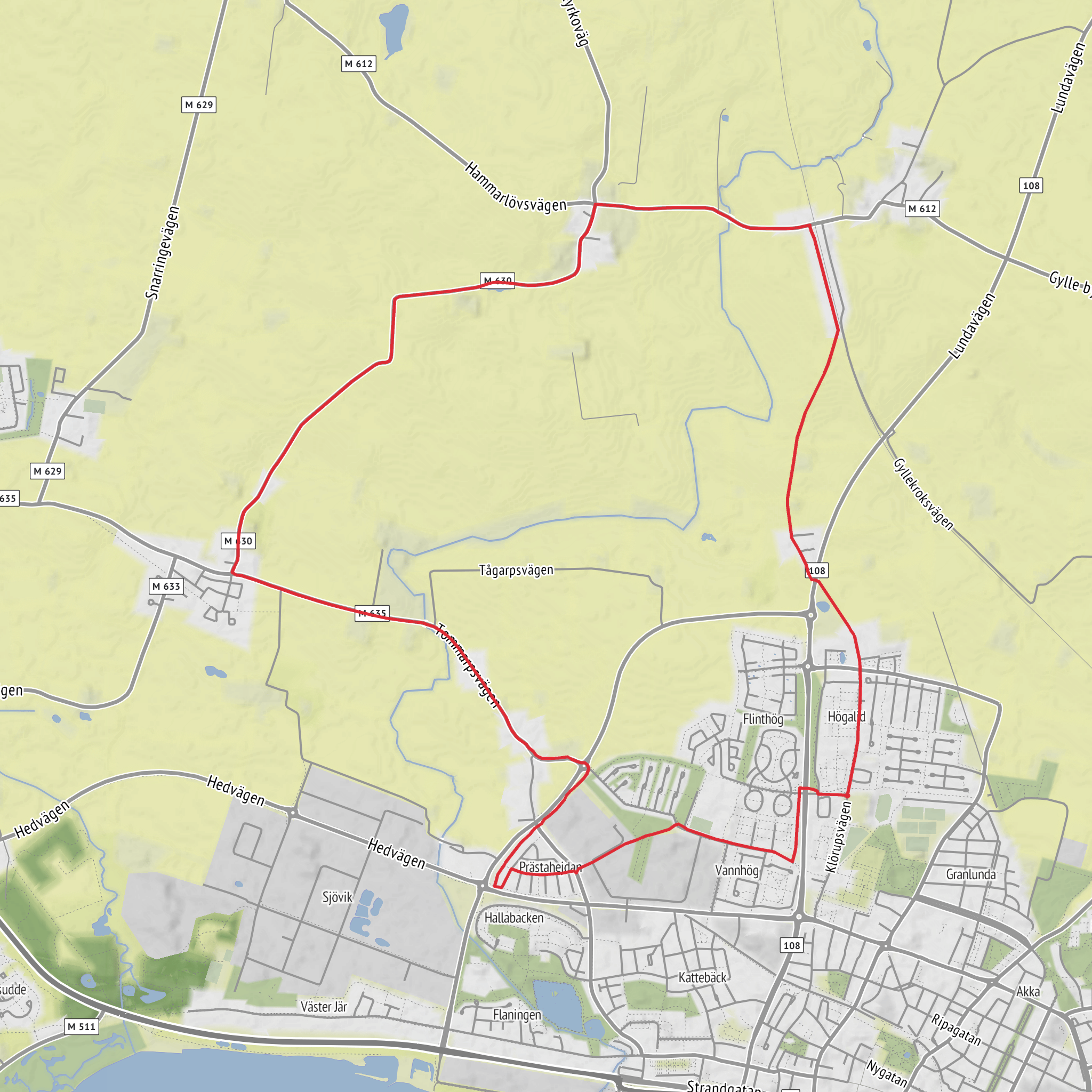 Söderslättshallen, Hammarlöv, V Tommarp mobile static map