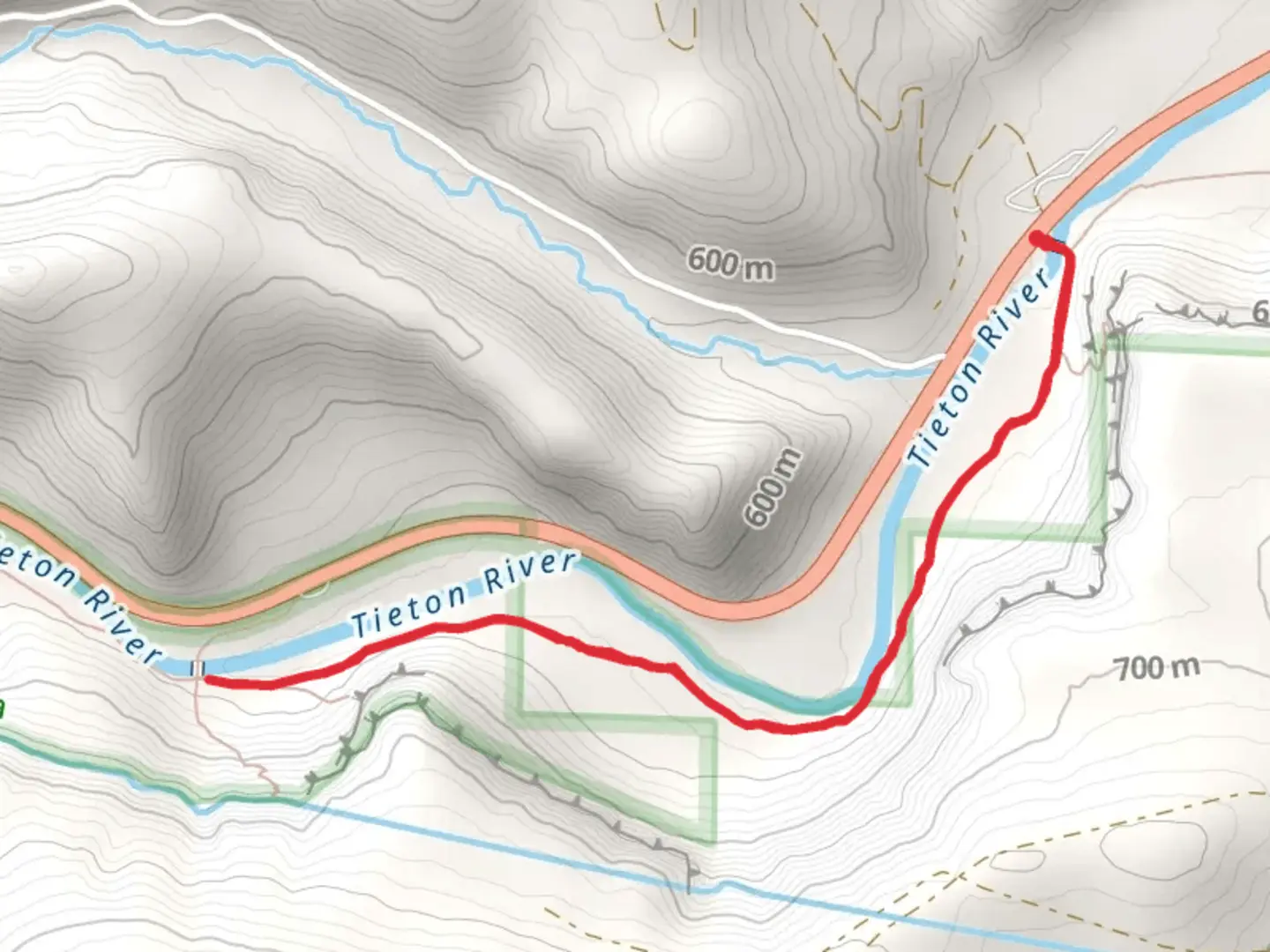 An image depicting the trail Tieton Nature Trail and its surrounding area.