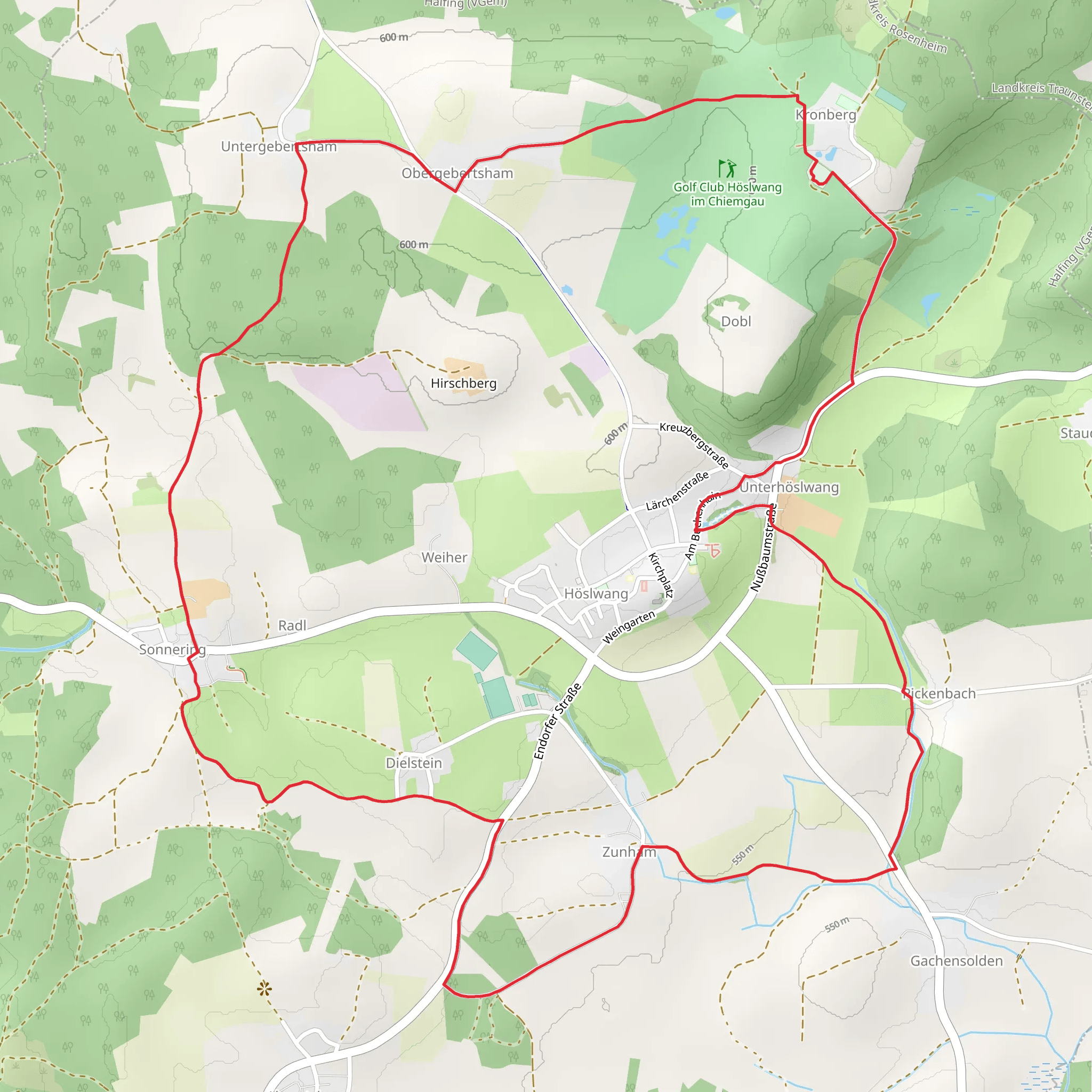 Wanderweg R Hoeslwang mobile static map