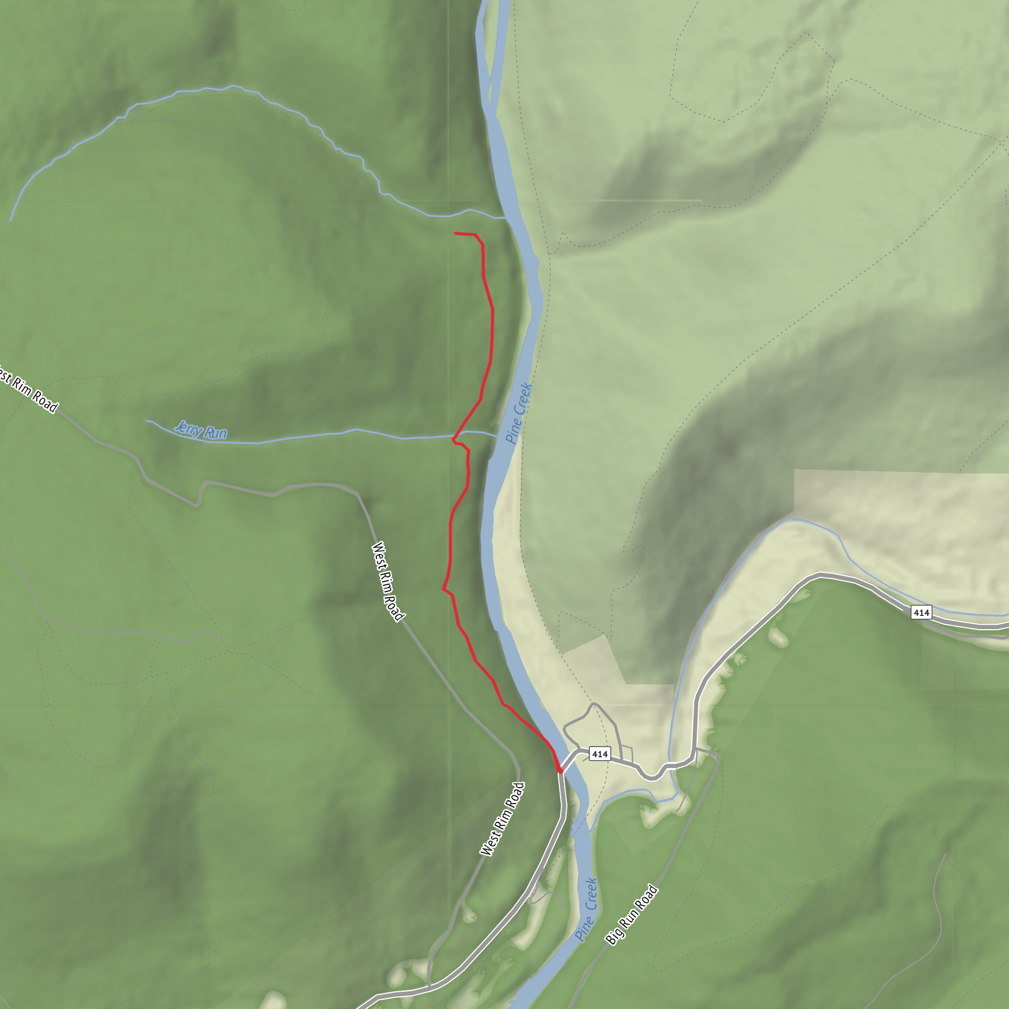 Jerrys Run Falls, Bohen Run Falls mobile static map