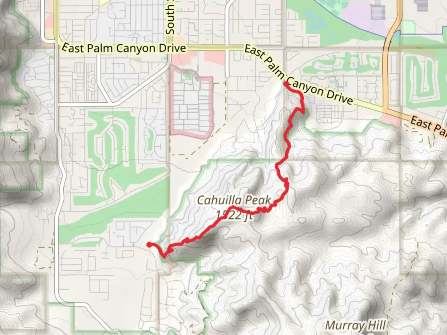 An image depicting the trail Garstin Trail - Cahuilla Peak - Araby Trail and its surrounding area.