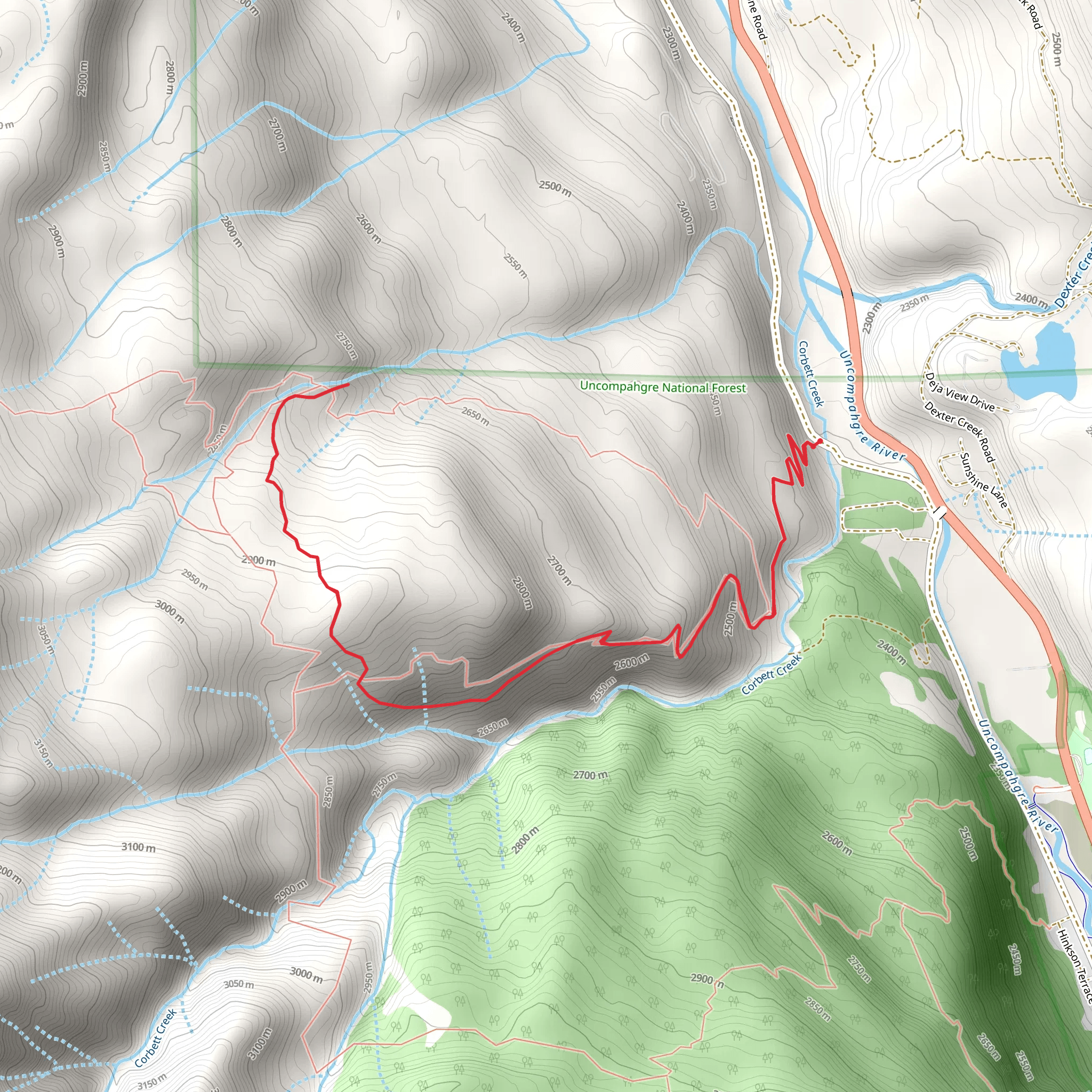 Corbett Trail mobile static map