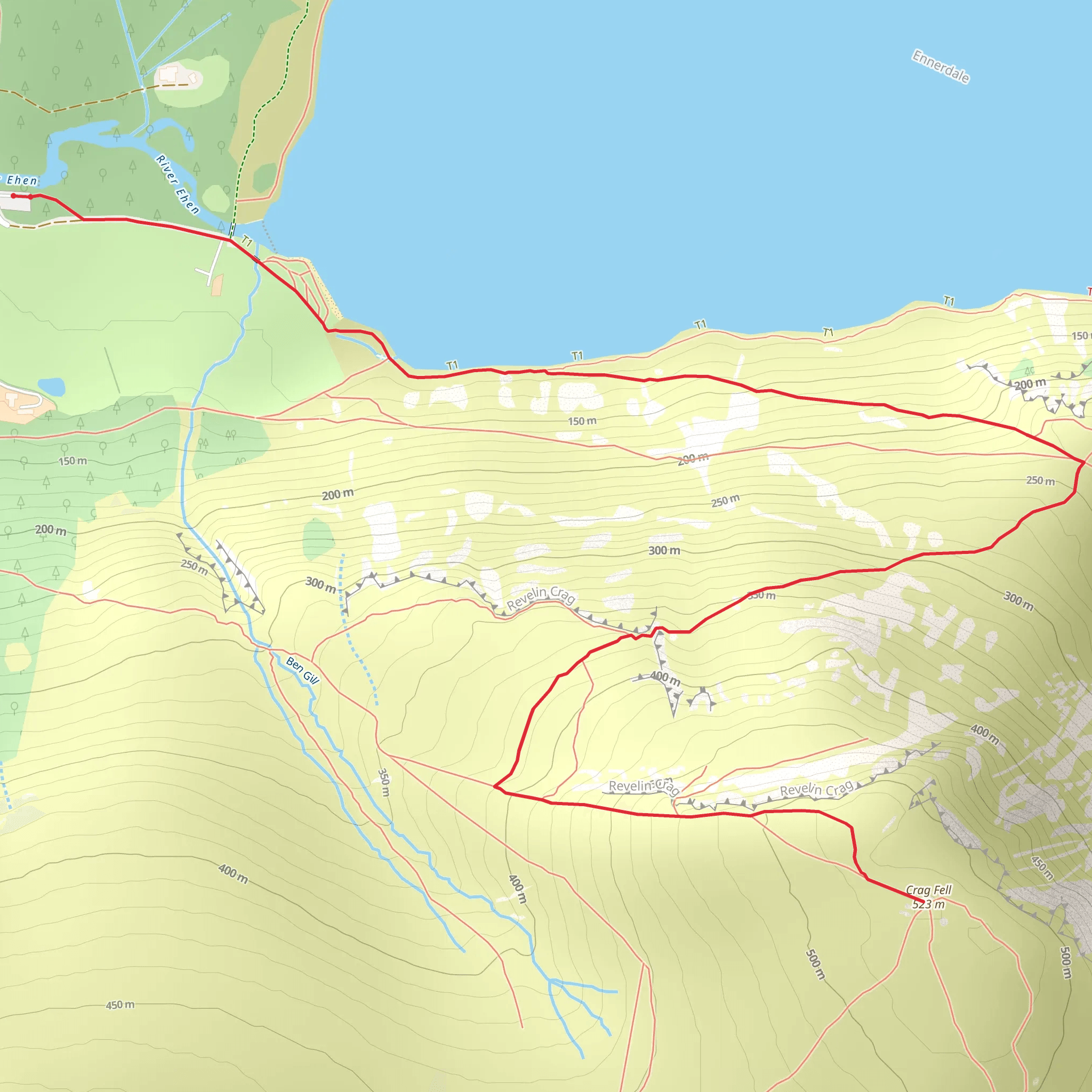 Crag Fell mobile static map