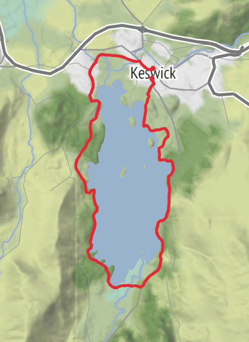 Derwentwater circular mobile static map
