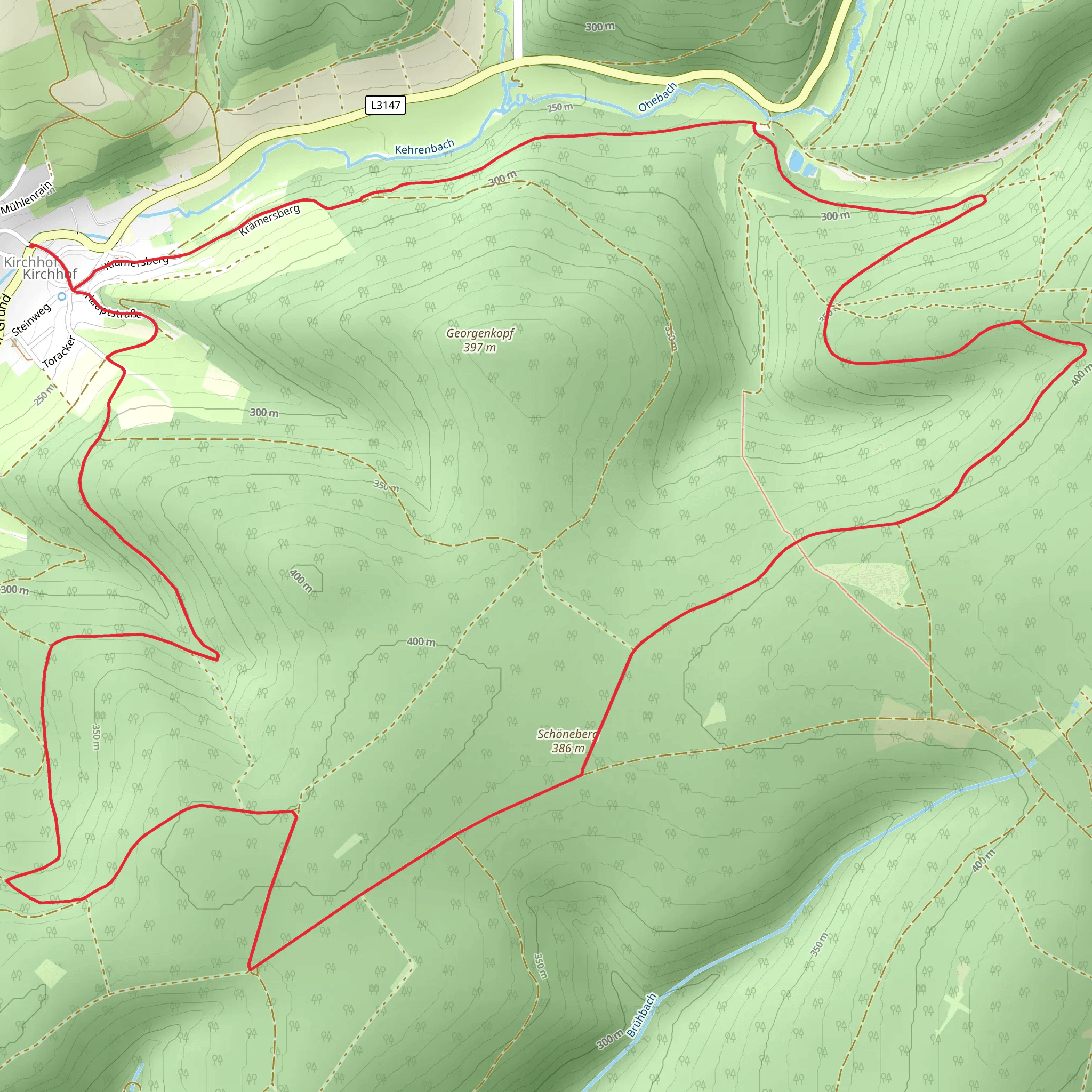 Kirchhoefer Rundweg mobile static map