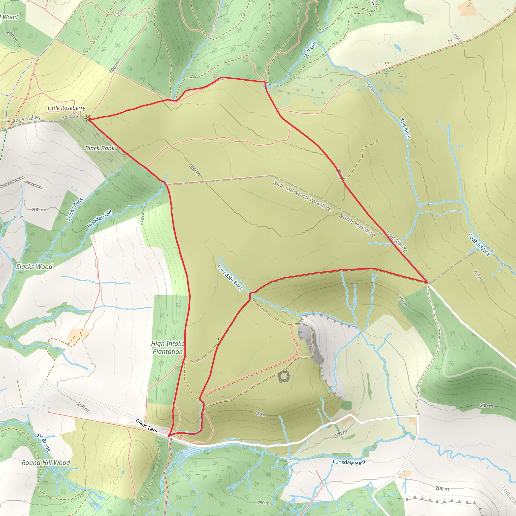 Tumulus Loop mobile static map