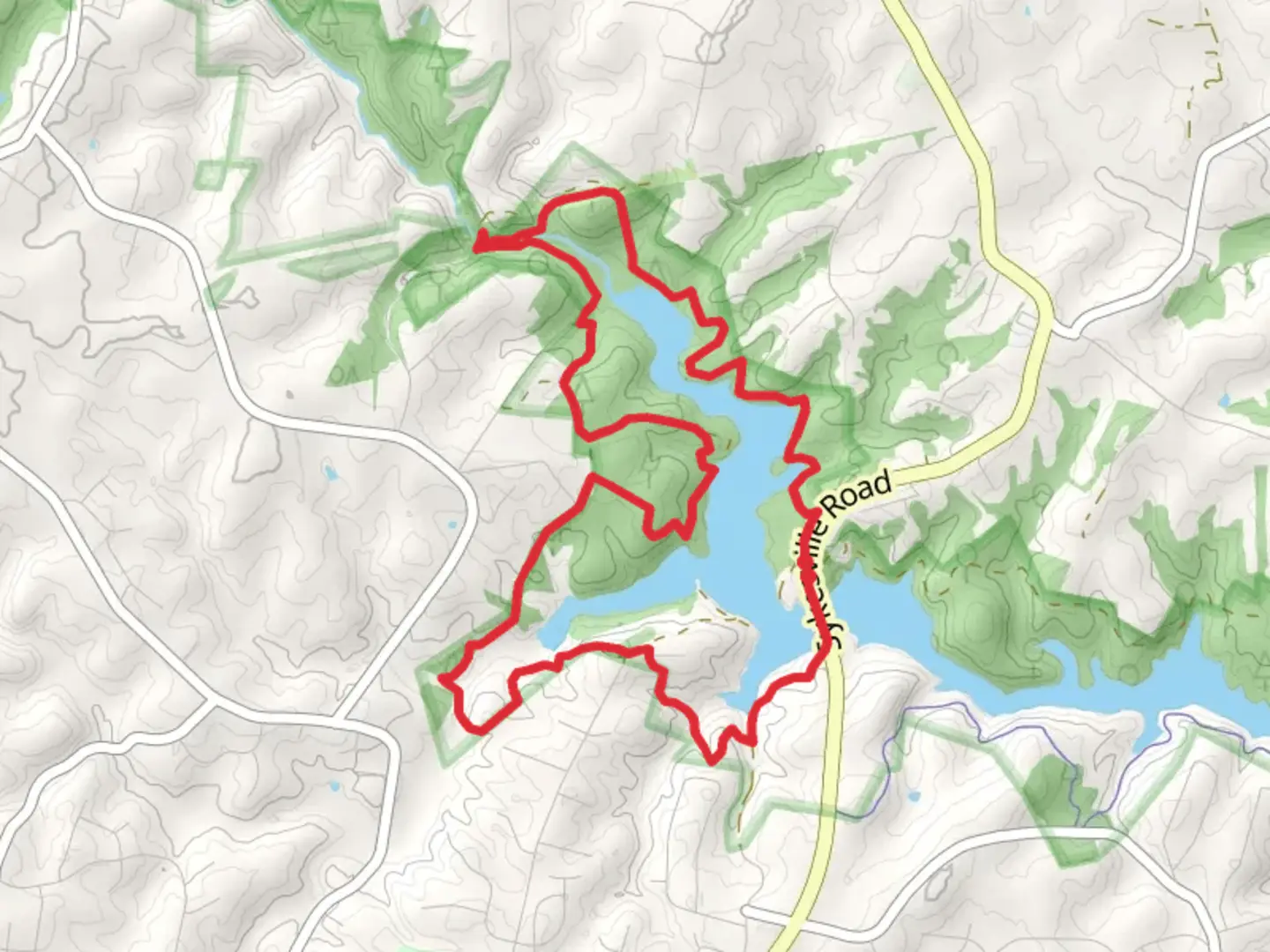 An image depicting the trail Morgan Run via Liberty Reservoir Survivor Expedition and its surrounding area.