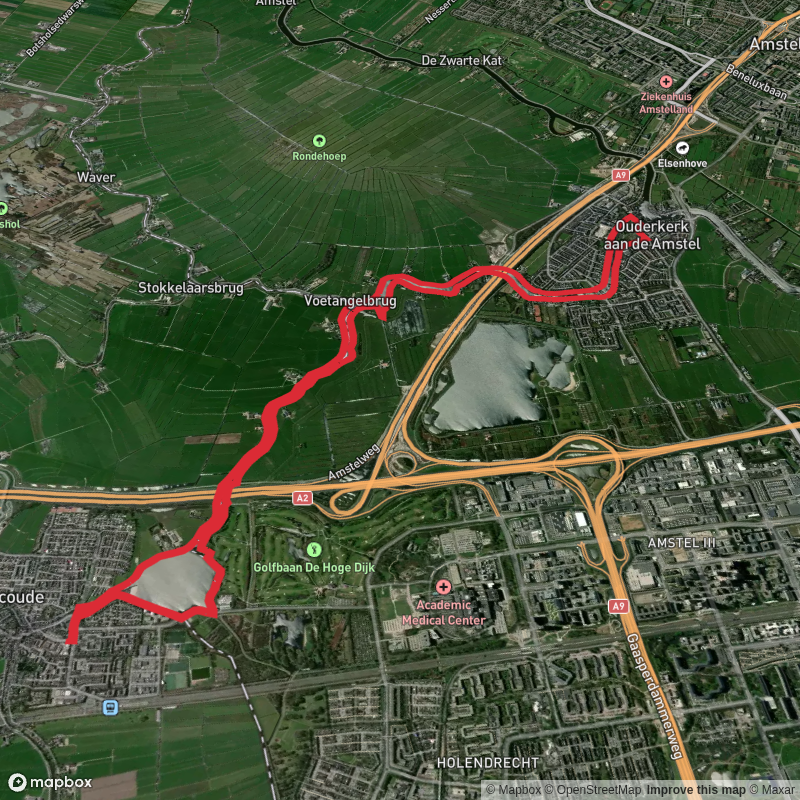 Abcouder Meer and Bullewijk Loop via Holendrecht Route and Voetangel Weg