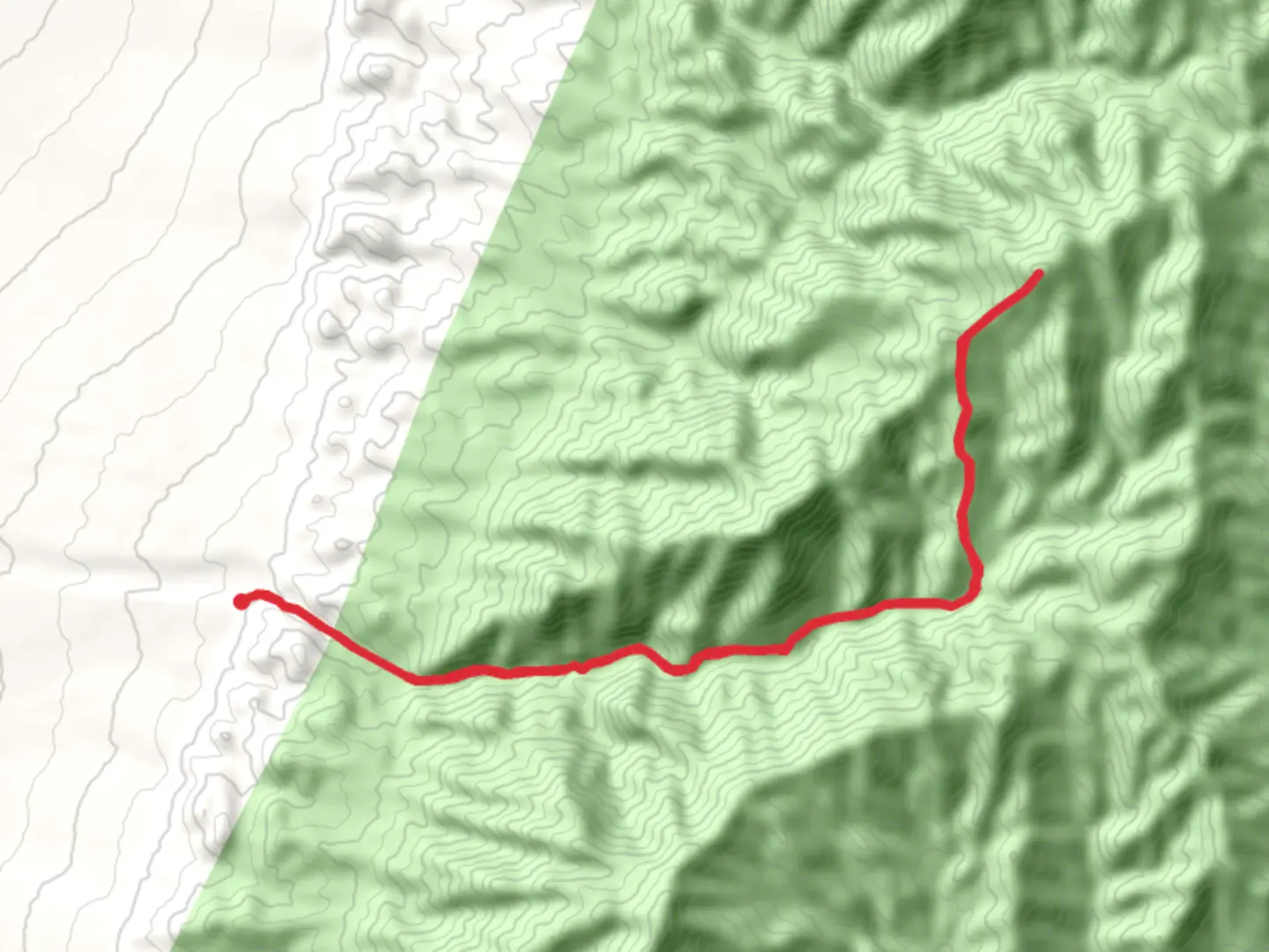 An image depicting the trail Hayford Peak Path and its surrounding area.