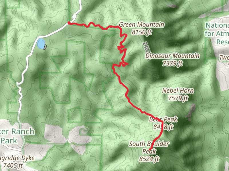 South Boulder Peak and Bear Peak via Green Mountain West Ridge Trail