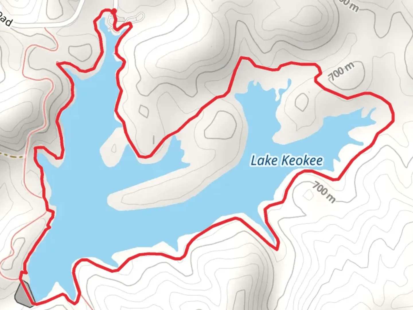 An image depicting the trail Lake Keokee Loop and its surrounding area.