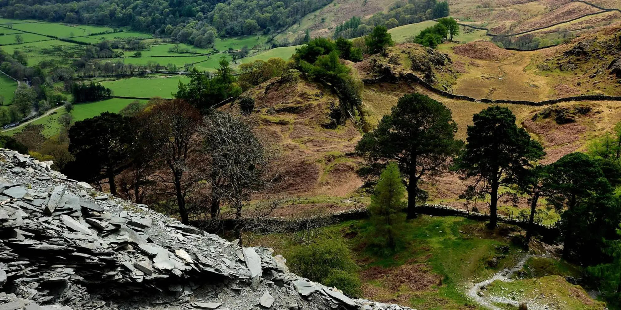 An image depicting the trail Castle Crag from Seatoller - The Scenic Route and its surrounding area.