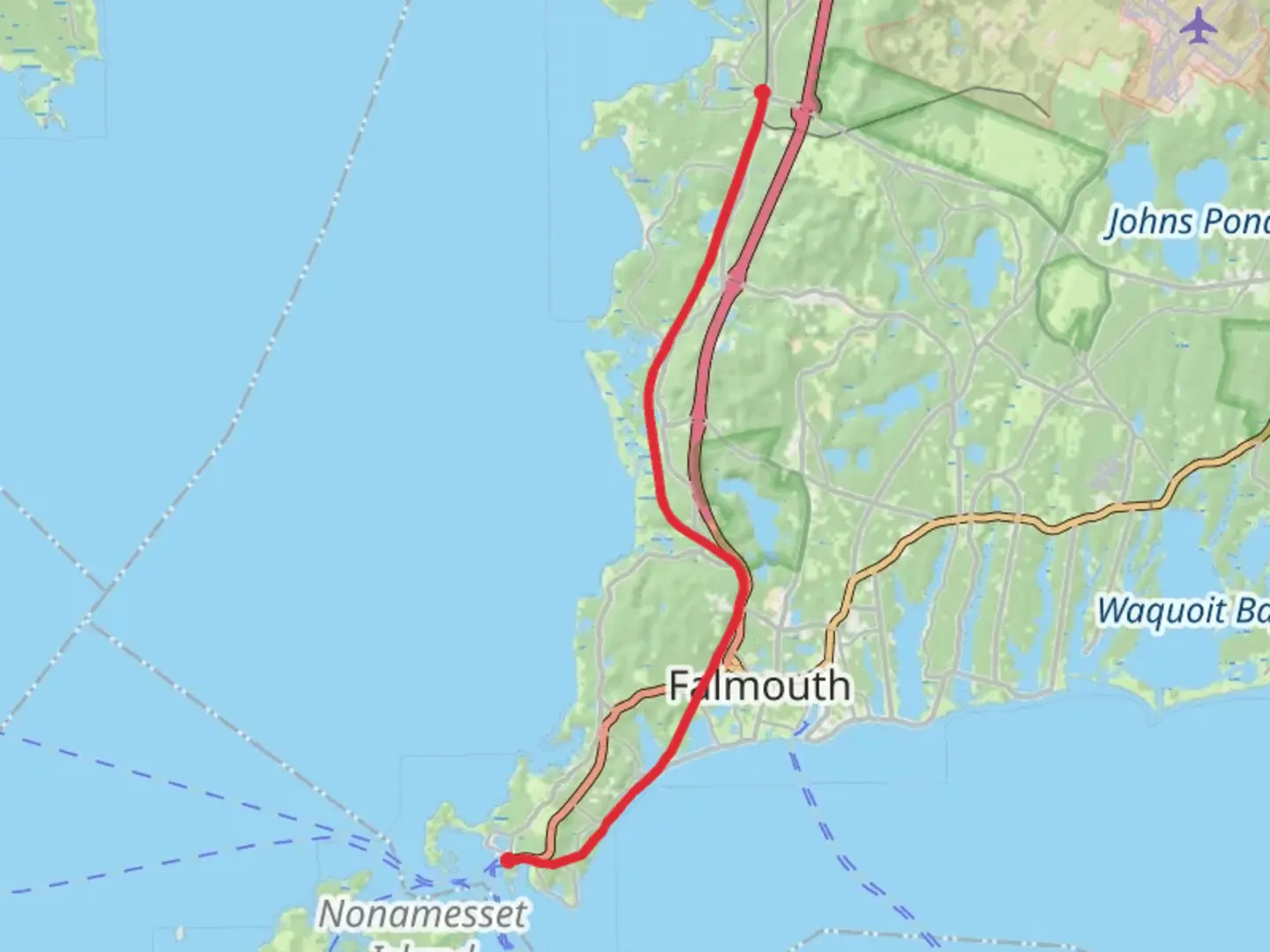 An image depicting the trail Shining Sea Bikeway Trail and its surrounding area.