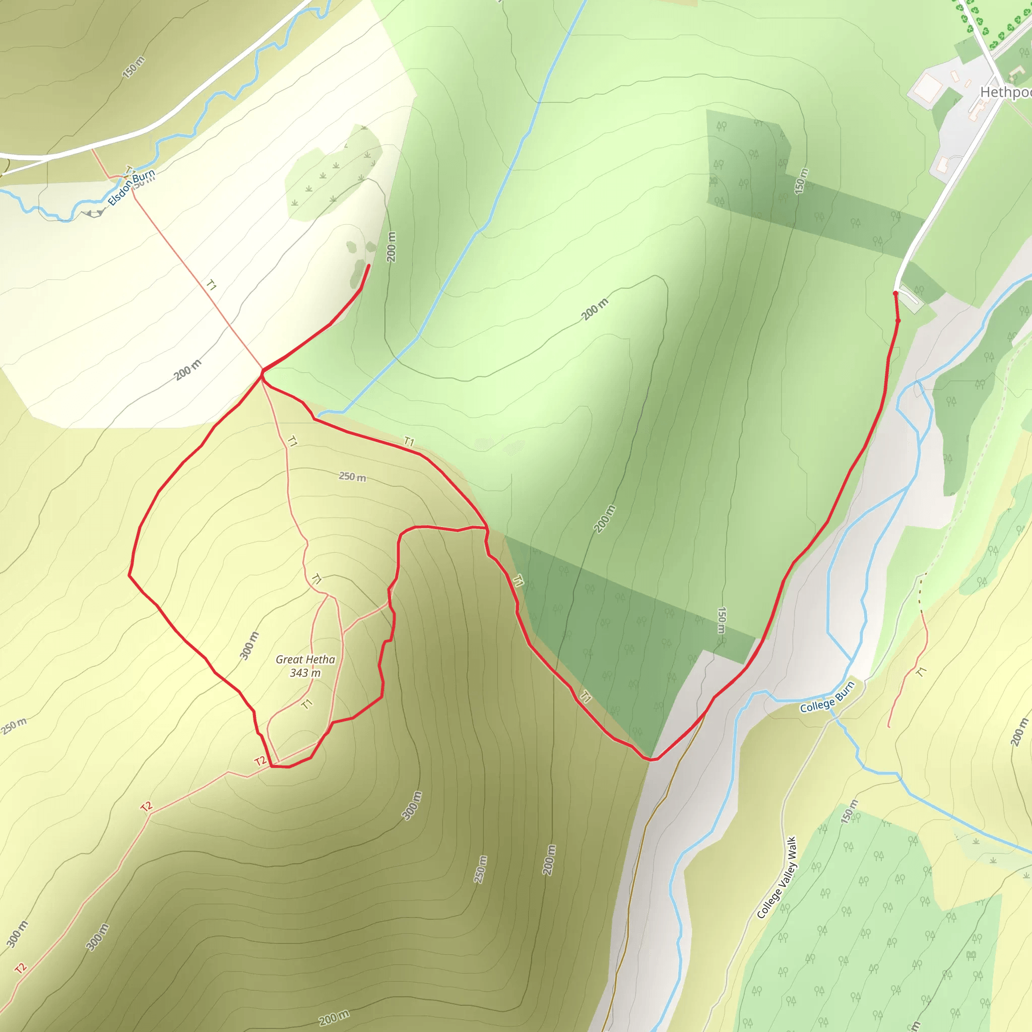 Hethas Hike mobile static map